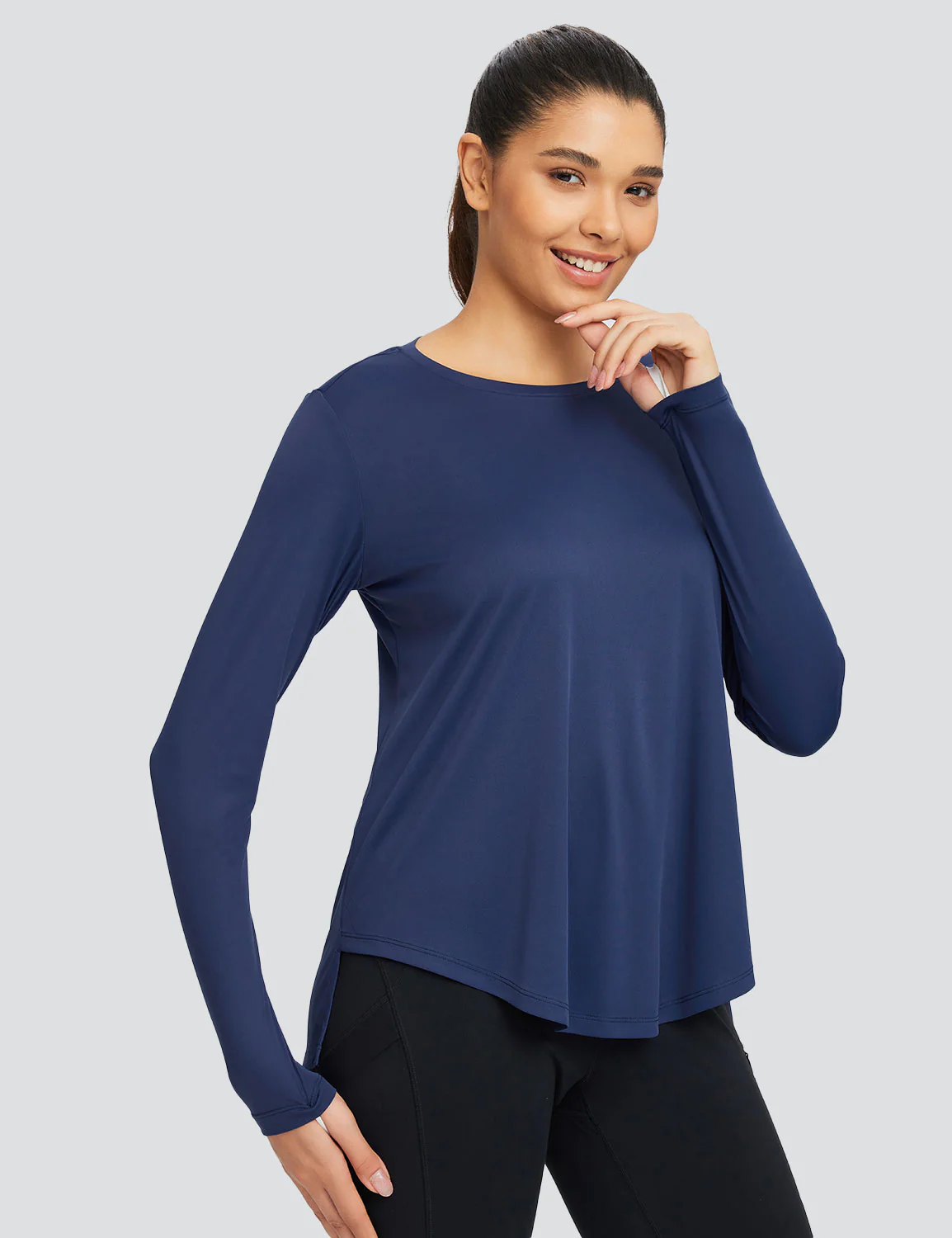 A Loose Crew Neck Long Sleeve T Shirt - Image 5