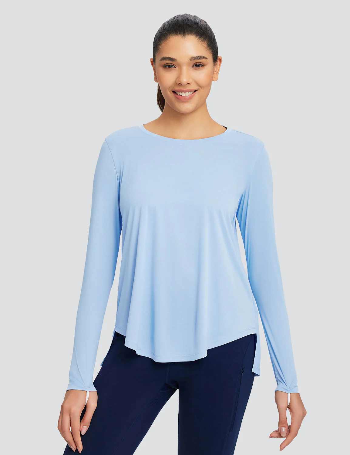 A Loose Crew Neck Long Sleeve T Shirt - Image 8