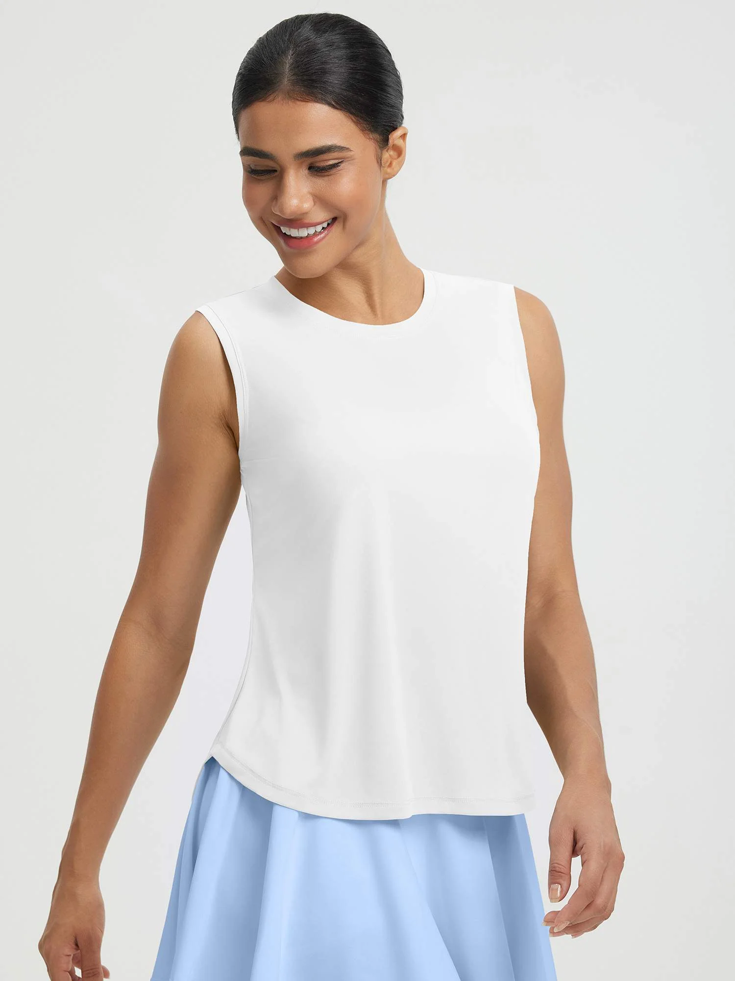 UPF50+ High Neck Workout Tank Top - Image 21