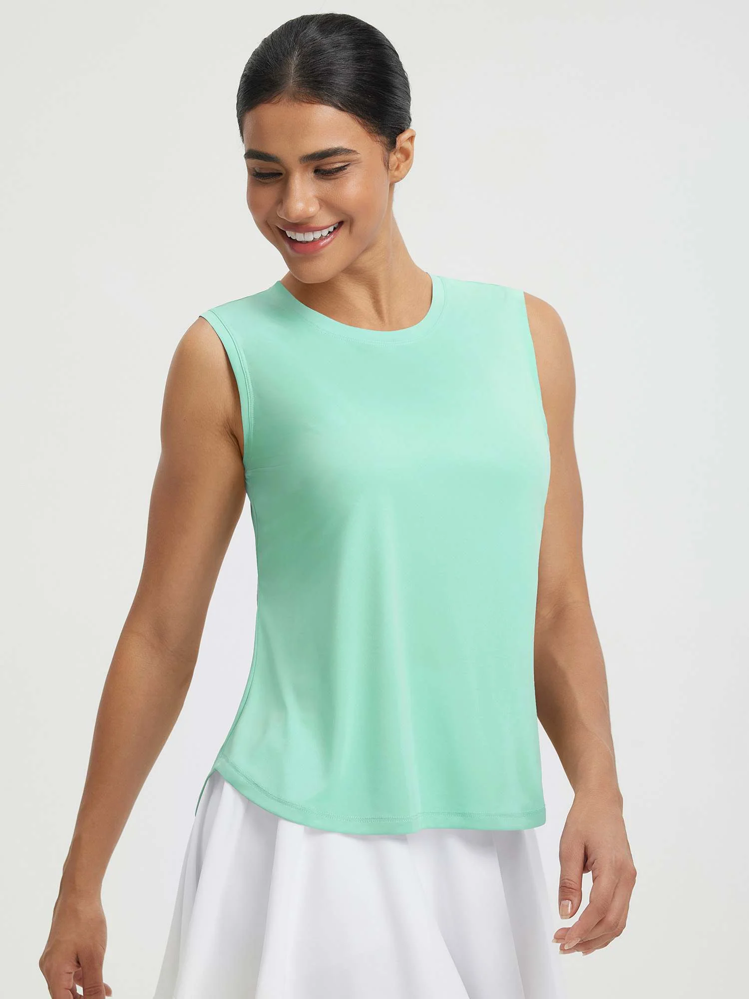 UPF50+ High Neck Workout Tank Top - Image 3