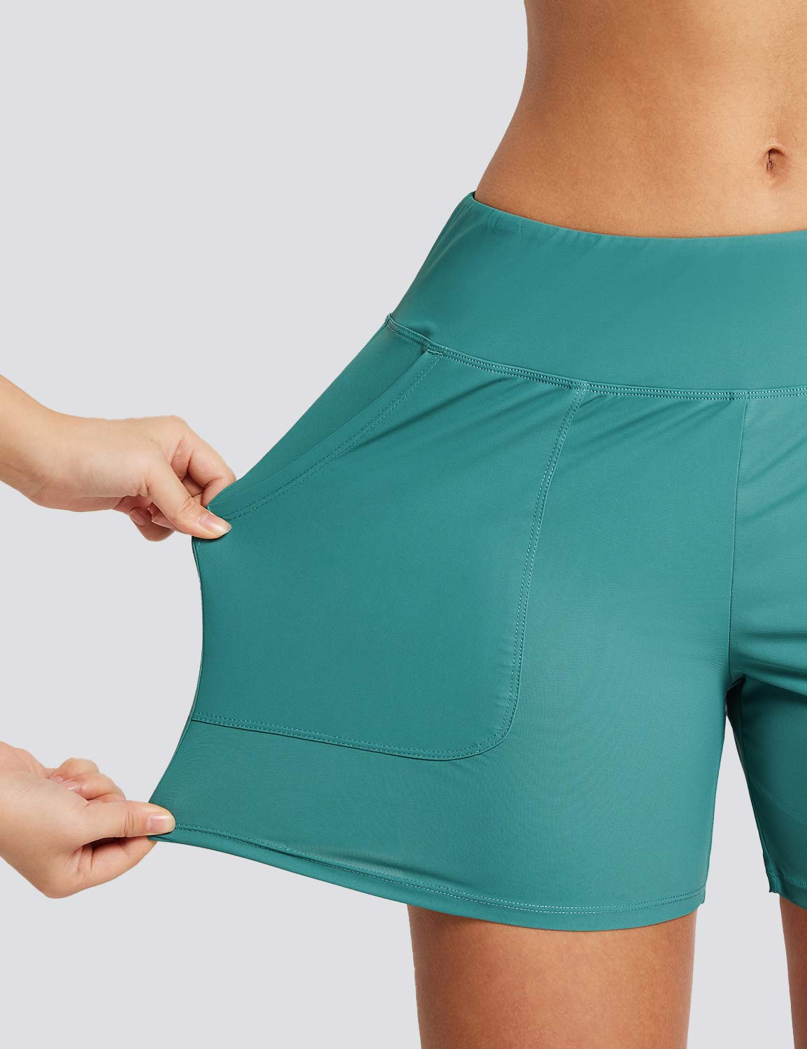 Flyleaf Women's 5" UPF 50+ High-Rise Swim Shorts - Image 12