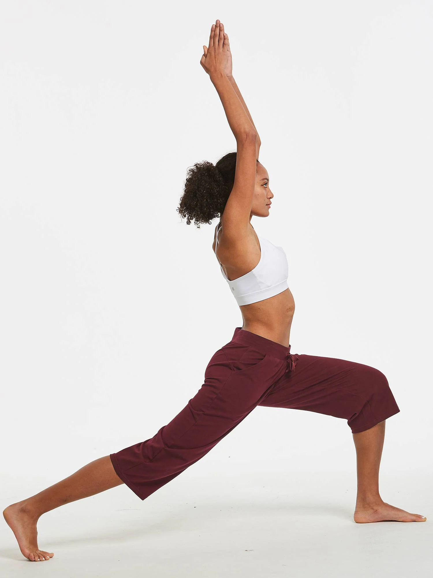 Women's Lightweight Wide-Leg Cotton Capri Pants - Image 36
