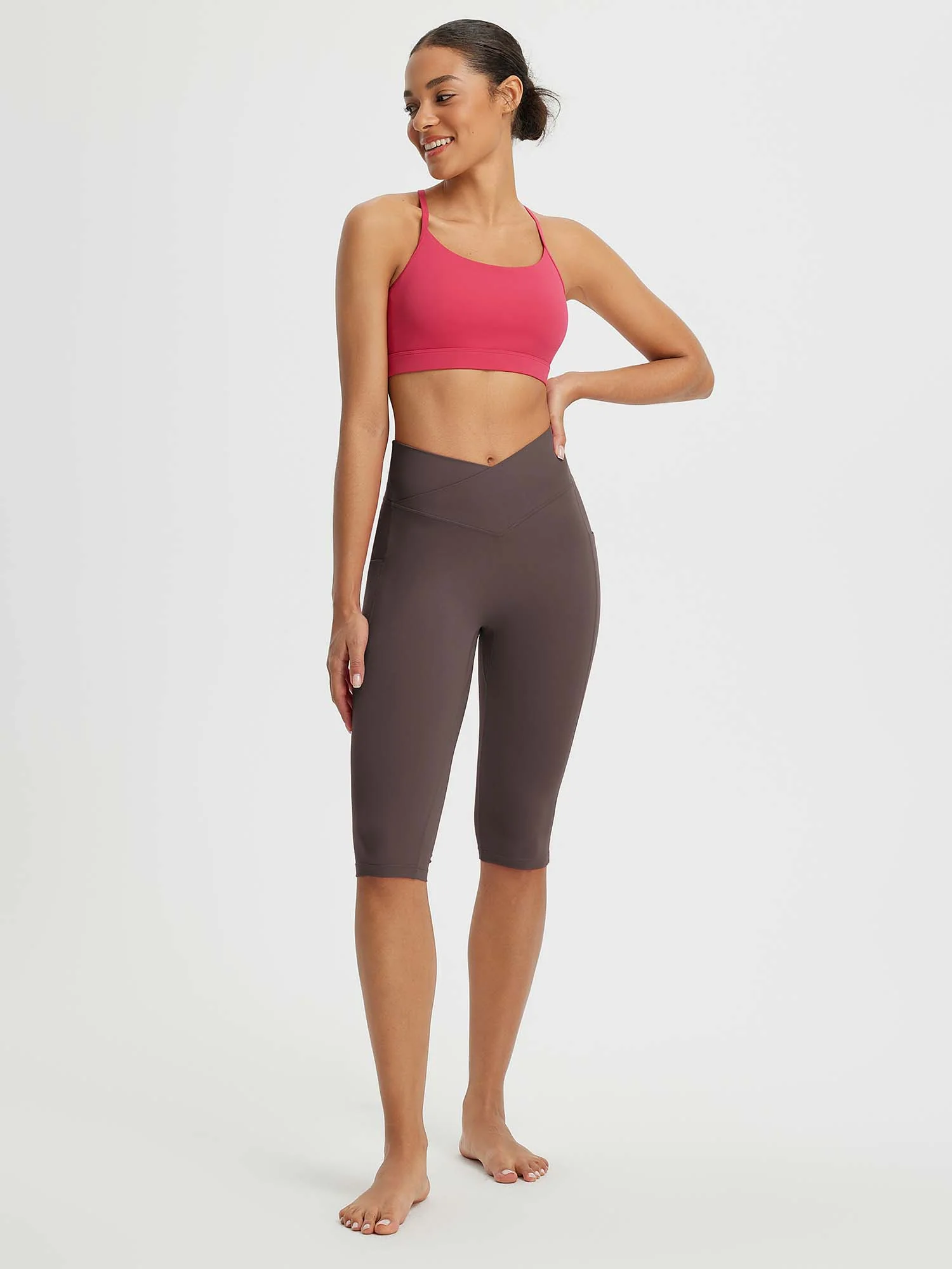 Women's 14" High-Waisted Crossover Capris - Image 23