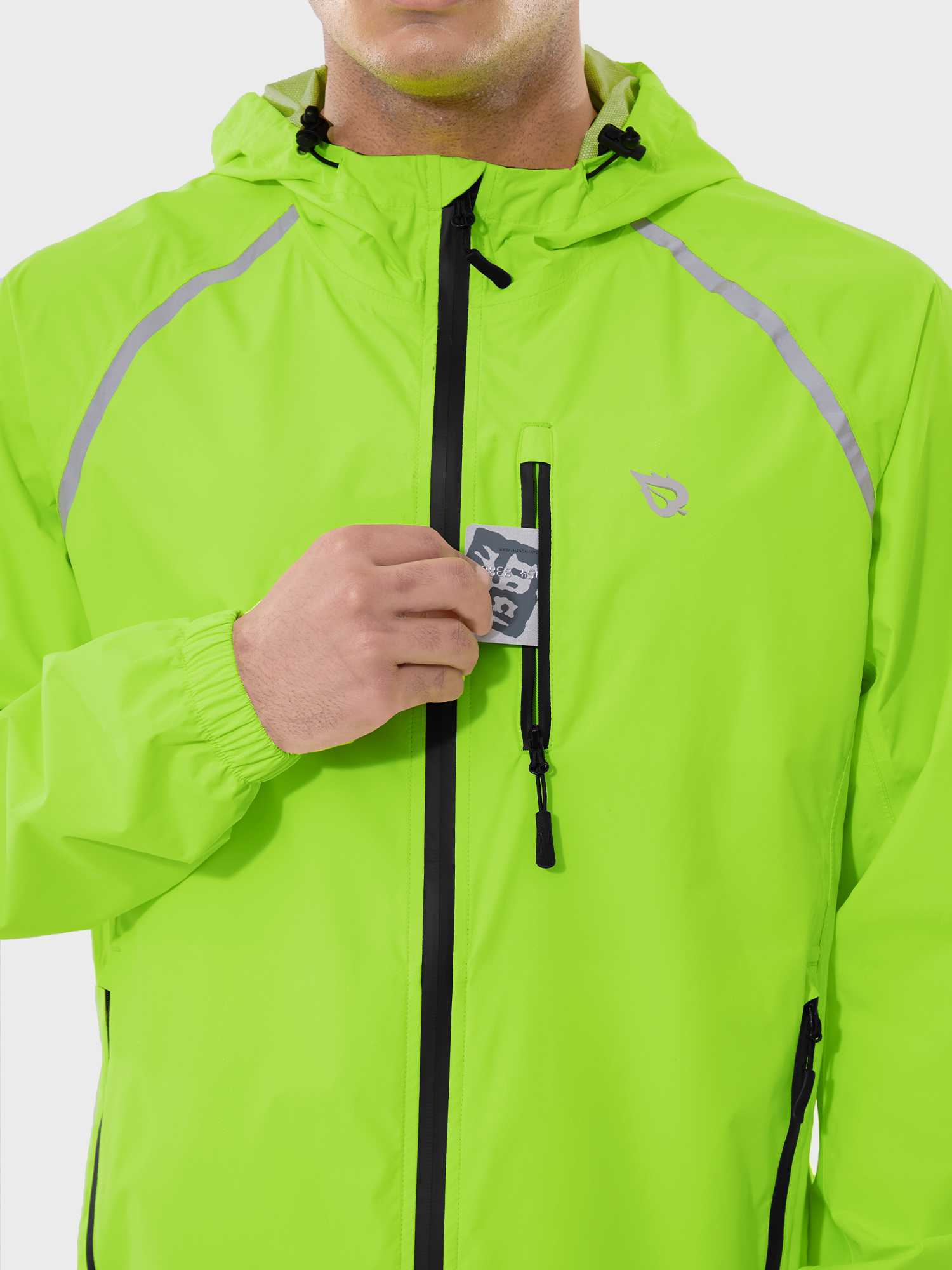 Men's UPF 50+ Waterproof Cycling Rain Jacket - Image 5