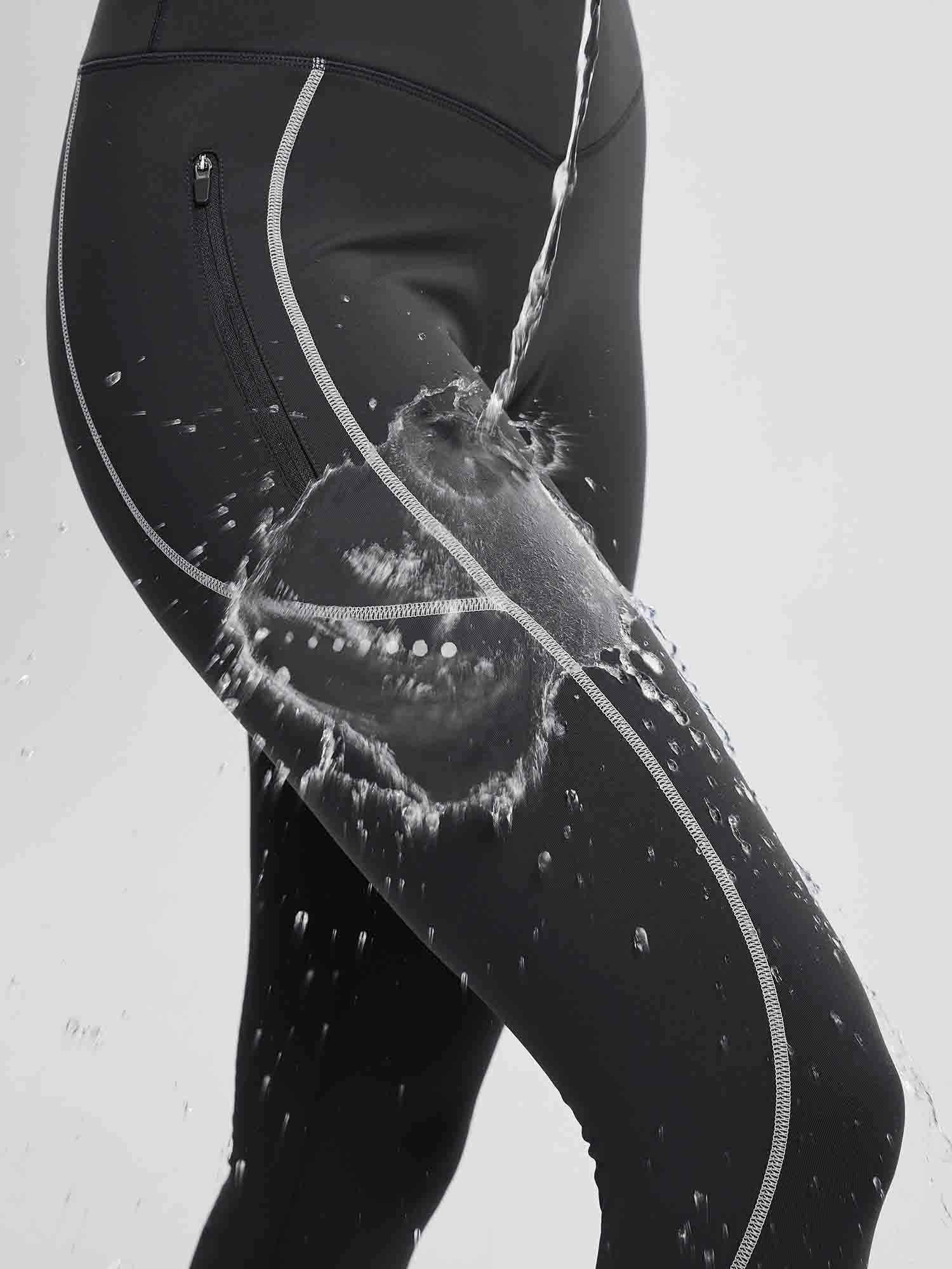 Cycling Waterproof Seamless Fleece Leggings - Image 17