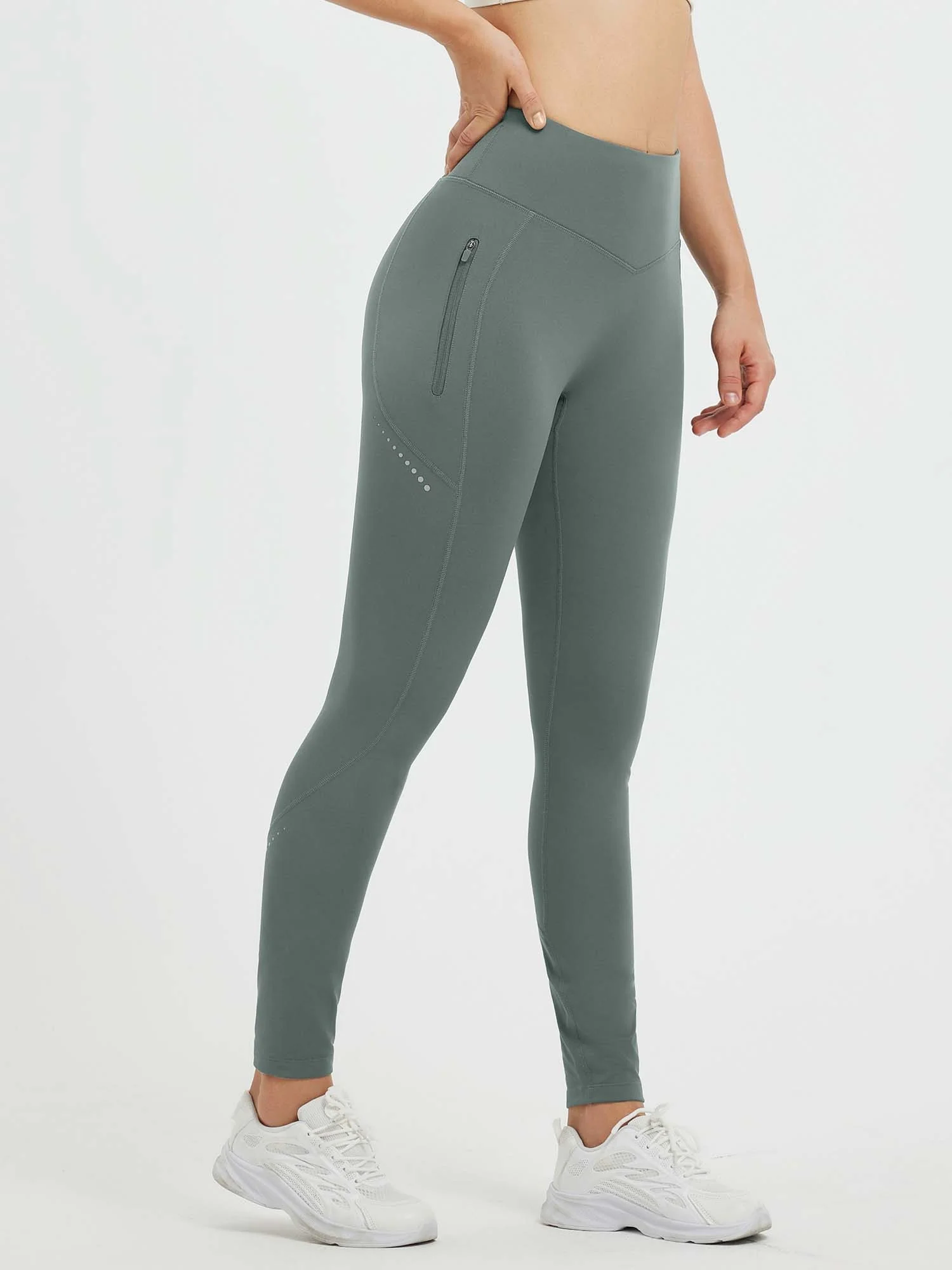 Cycling Waterproof Seamless Fleece Leggings - Image 26
