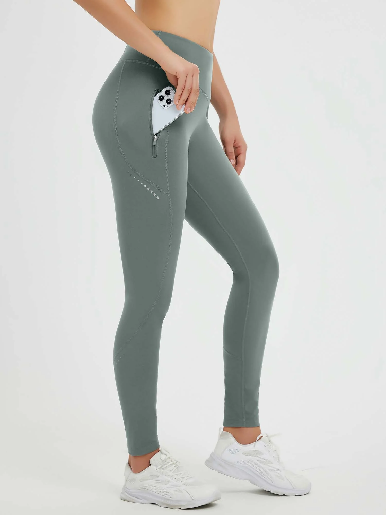 Cycling Waterproof Seamless Fleece Leggings - Image 30