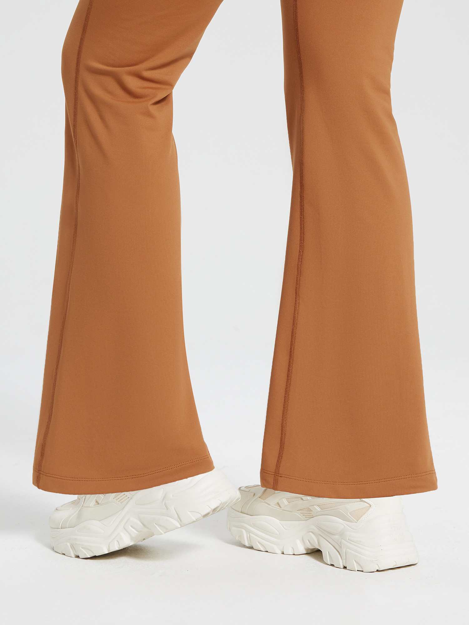 High-Waist Fleece-Lined Drawstring Flare Pants - Image 29