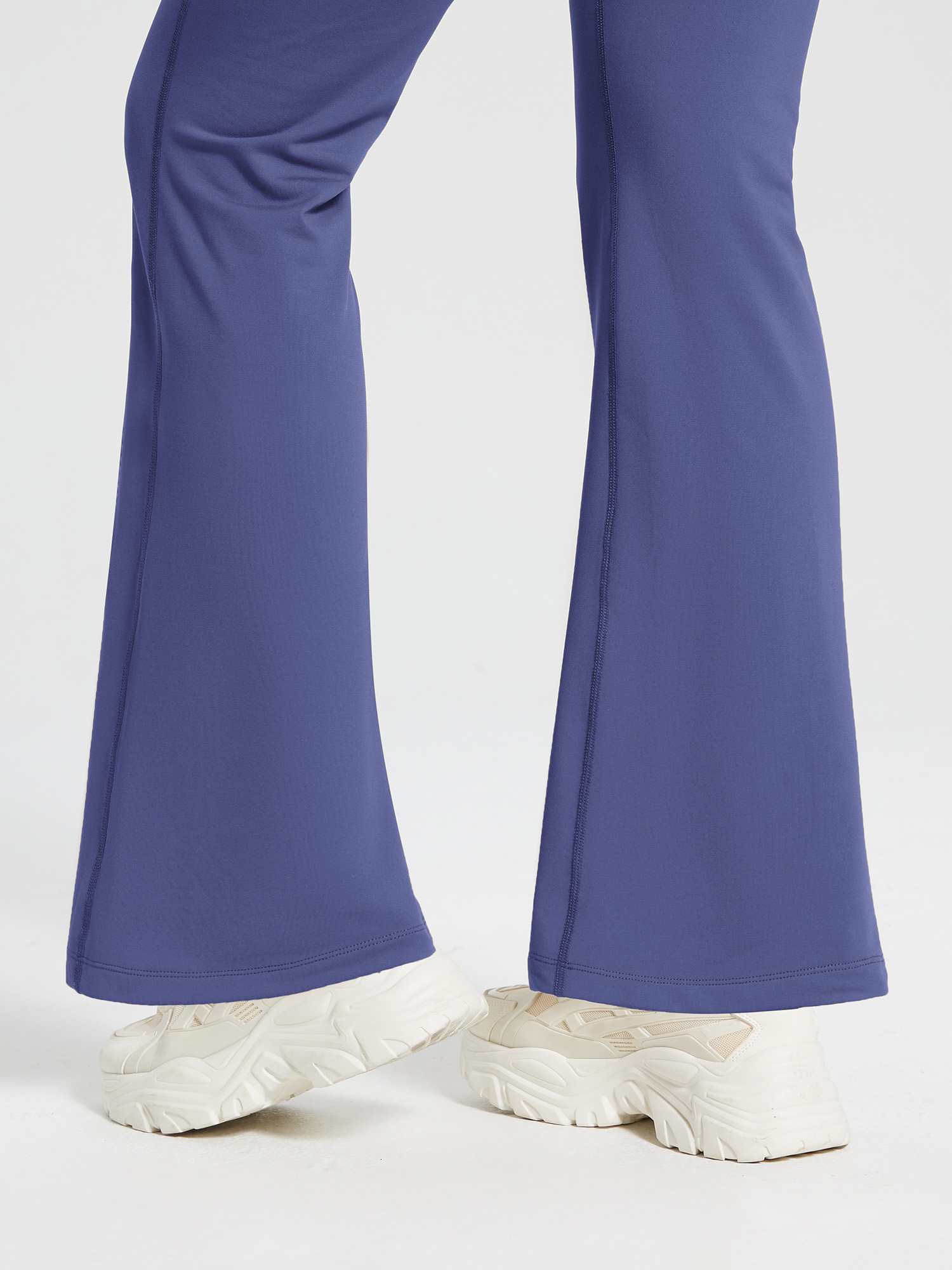 High-Waist Fleece-Lined Drawstring Flare Pants - Image 40