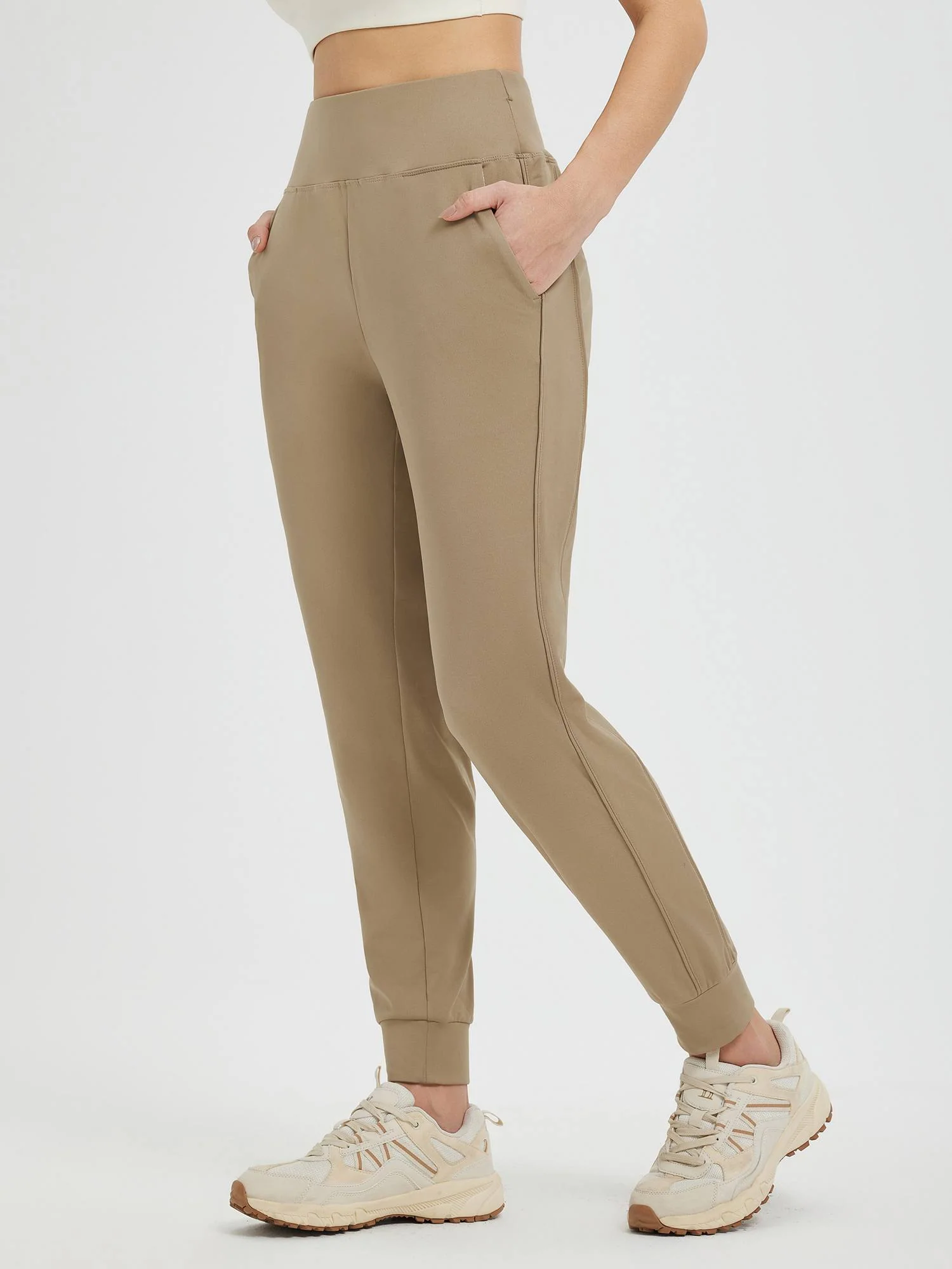 Flat Waist Fleece-Lined Running Joggers - Image 13