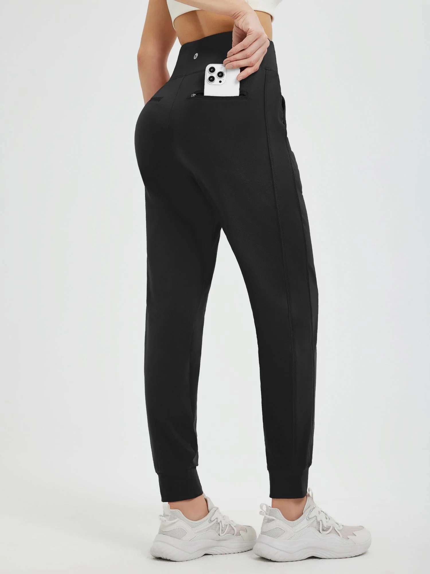 Flat Waist Fleece-Lined Running Joggers - Image 21