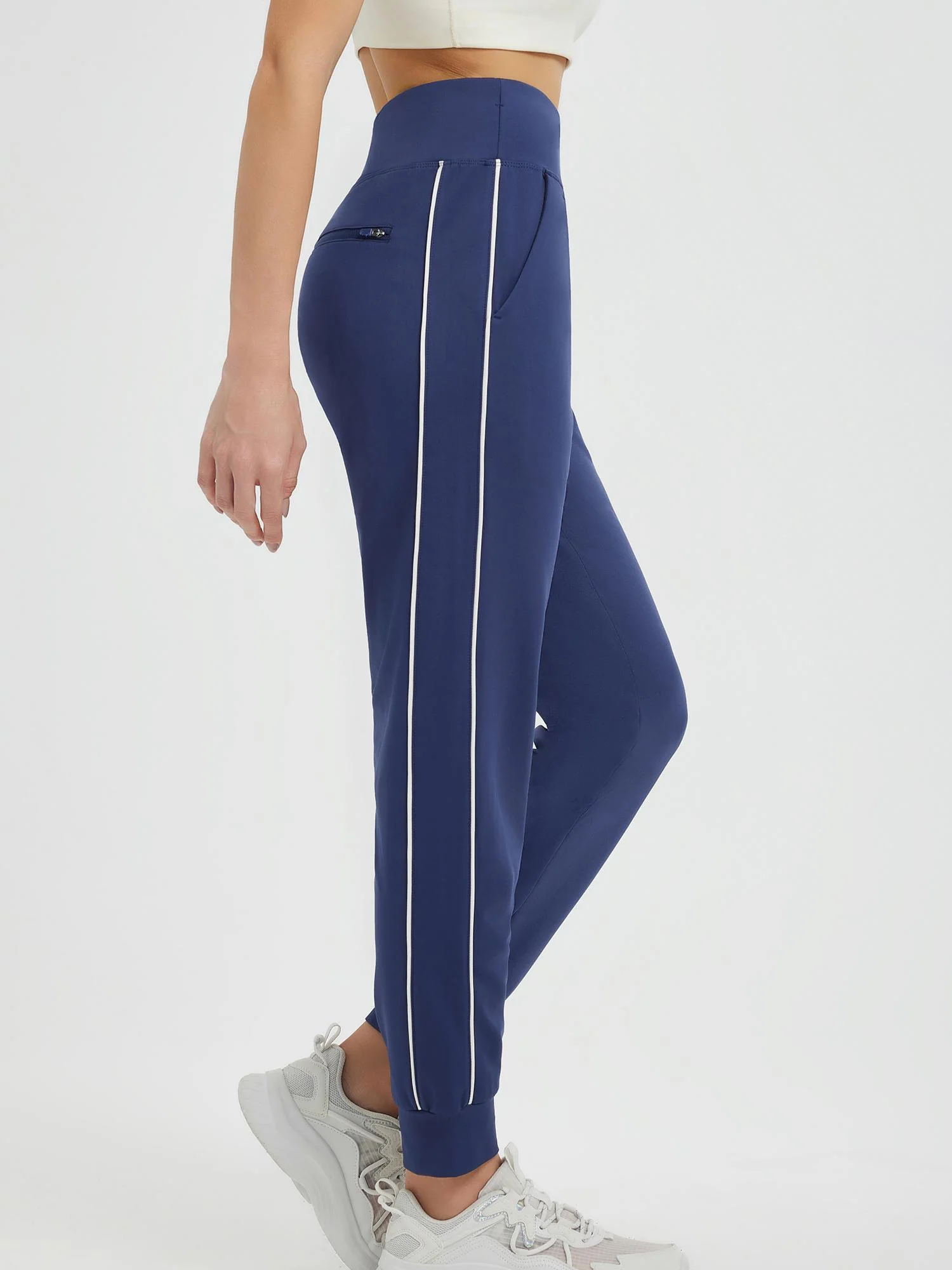 Flat Waist Fleece-Lined Running Joggers - Image 27