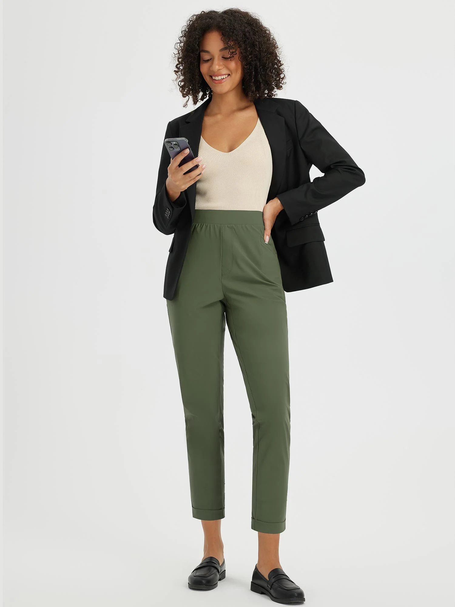 Dynamic Form High-Rise Tapered Trousers - Image 24