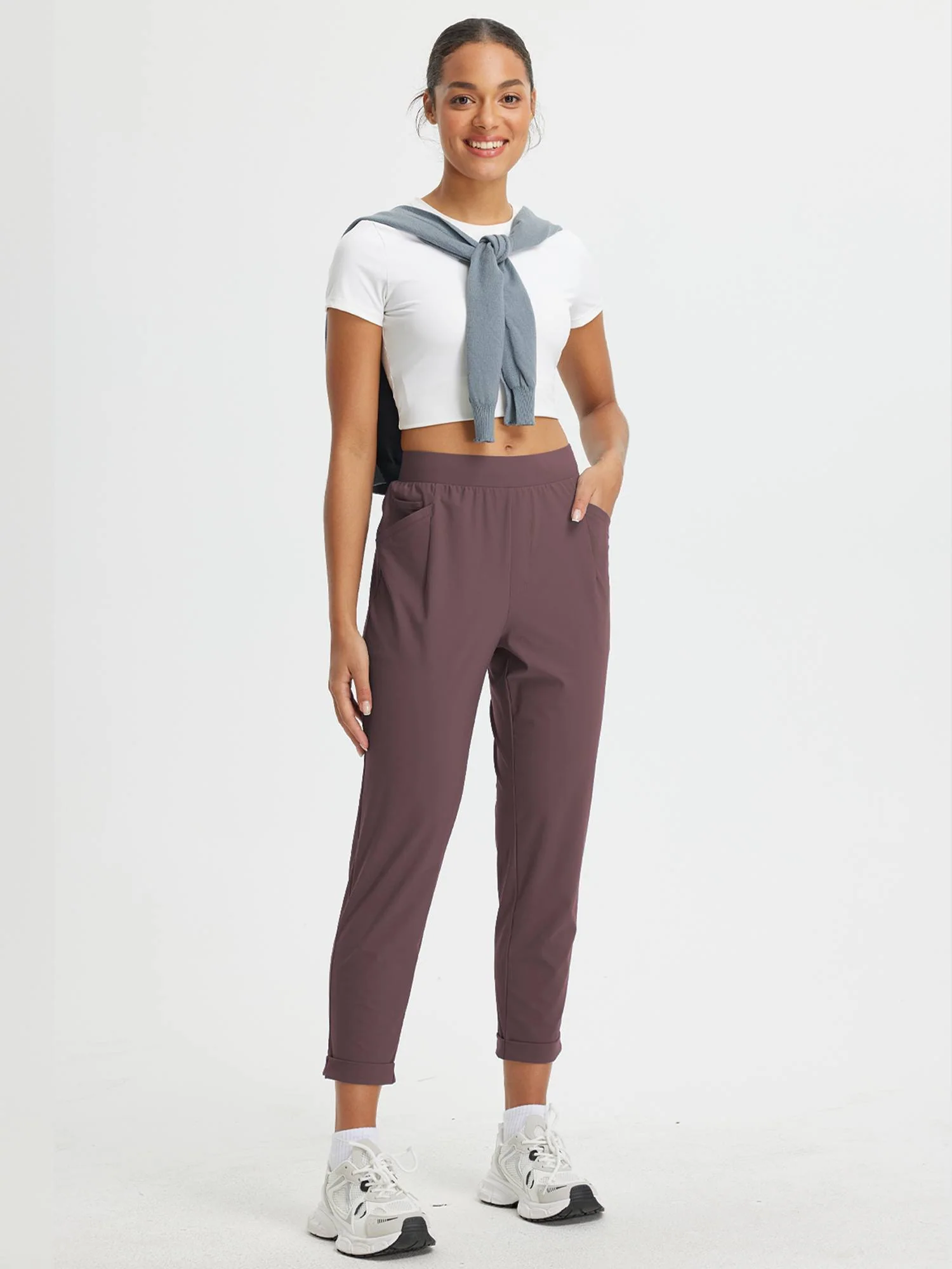 Dynamic Form High-Rise Tapered Trousers - Image 32