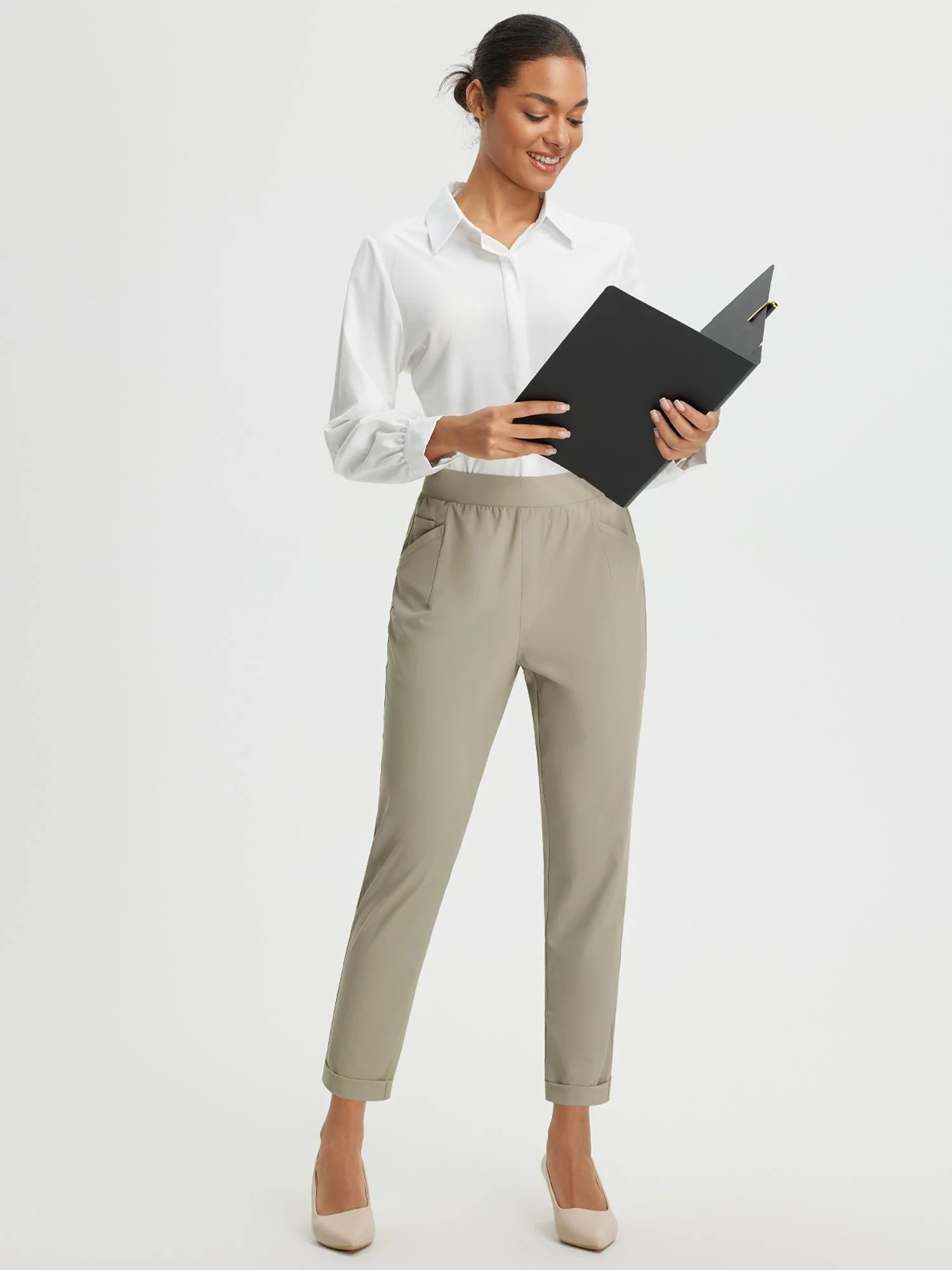 Dynamic Form High-Rise Tapered Trousers - Image 44