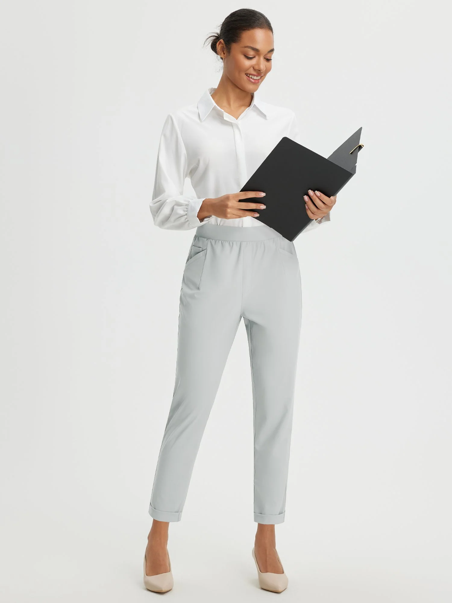 Dynamic Form High-Rise Tapered Trousers - Image 56