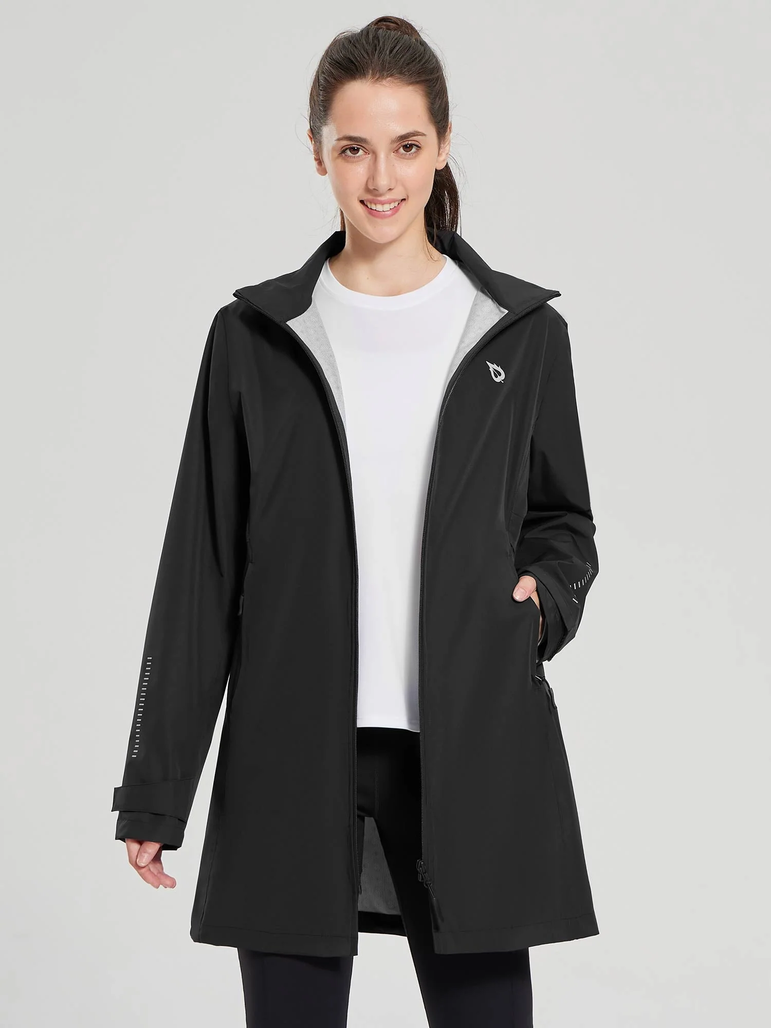 Flyleaf Mid-Length Hooded Waterproof Jacket - Image 21