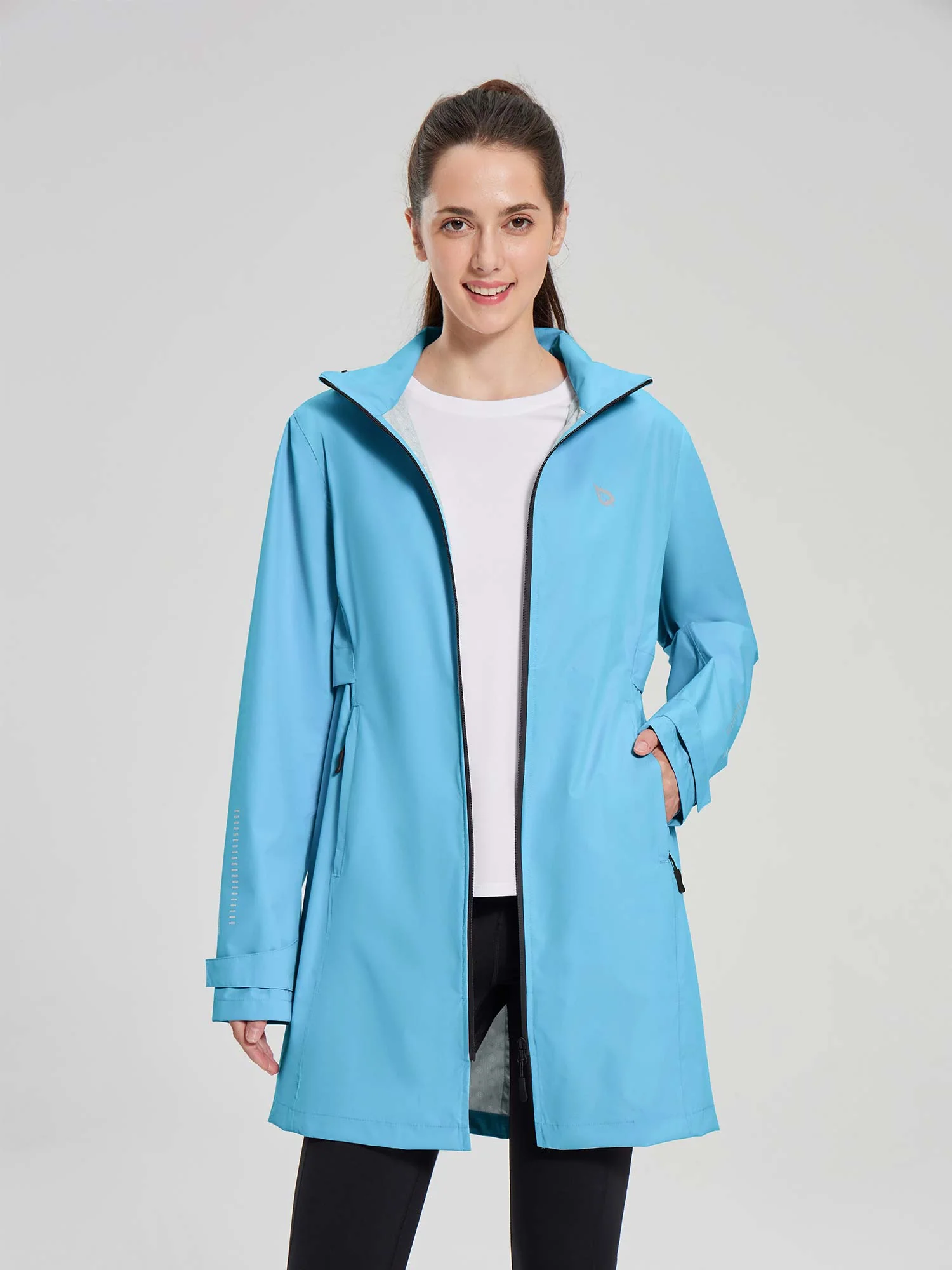 Flyleaf Mid-Length Hooded Waterproof Jacket - Image 7