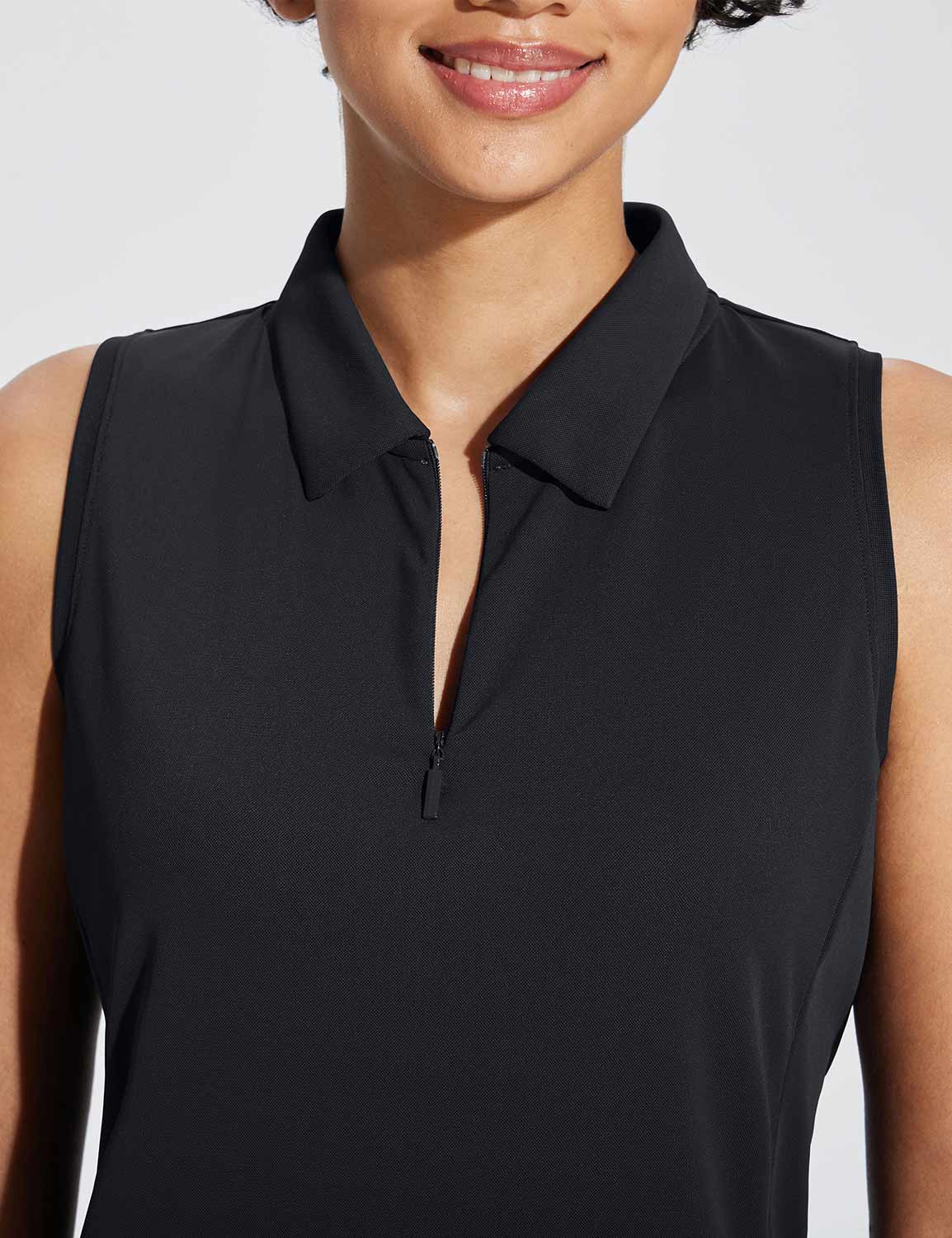 Flyleaf UPF 50+ Quick-Dry Sleeveless Golf Polo Shirt - Image 22