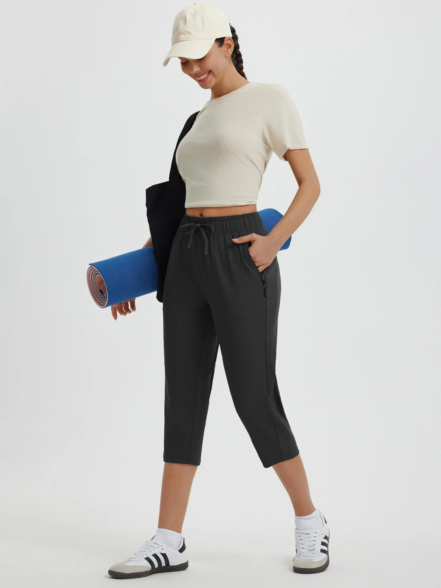 Women's 19" Quick-Dry Yoga Capri Pants - Image 27
