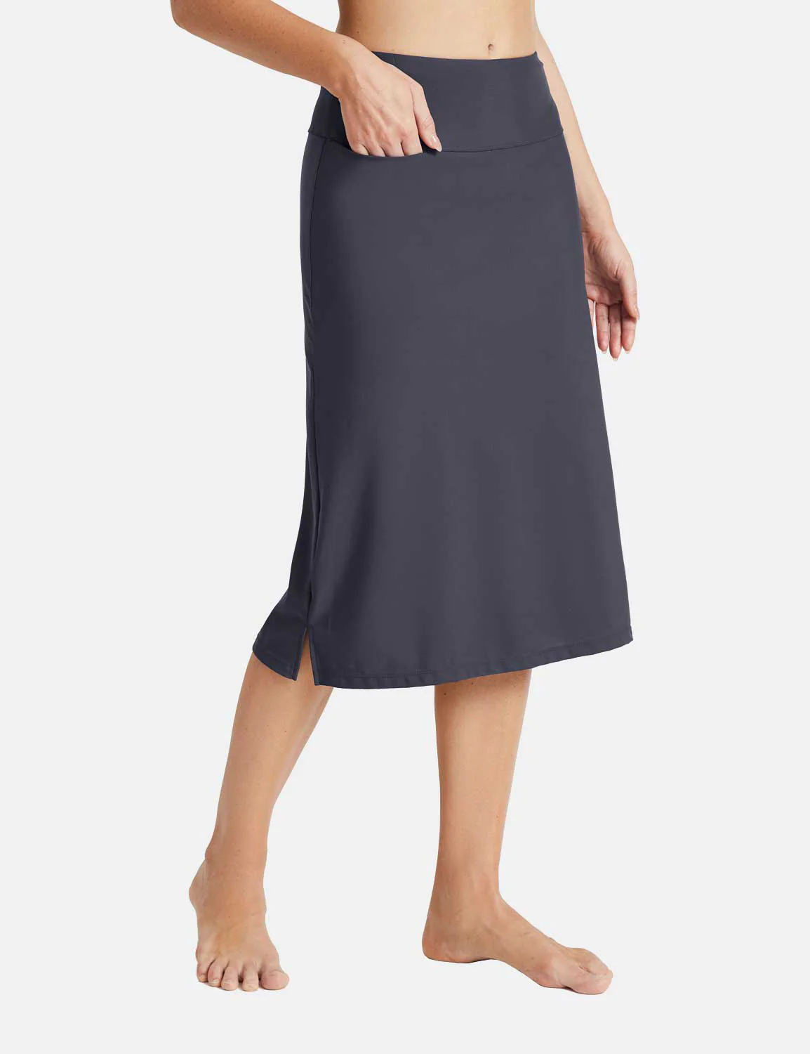 High Waisted Split-Hem Swim Skirt - Image 14