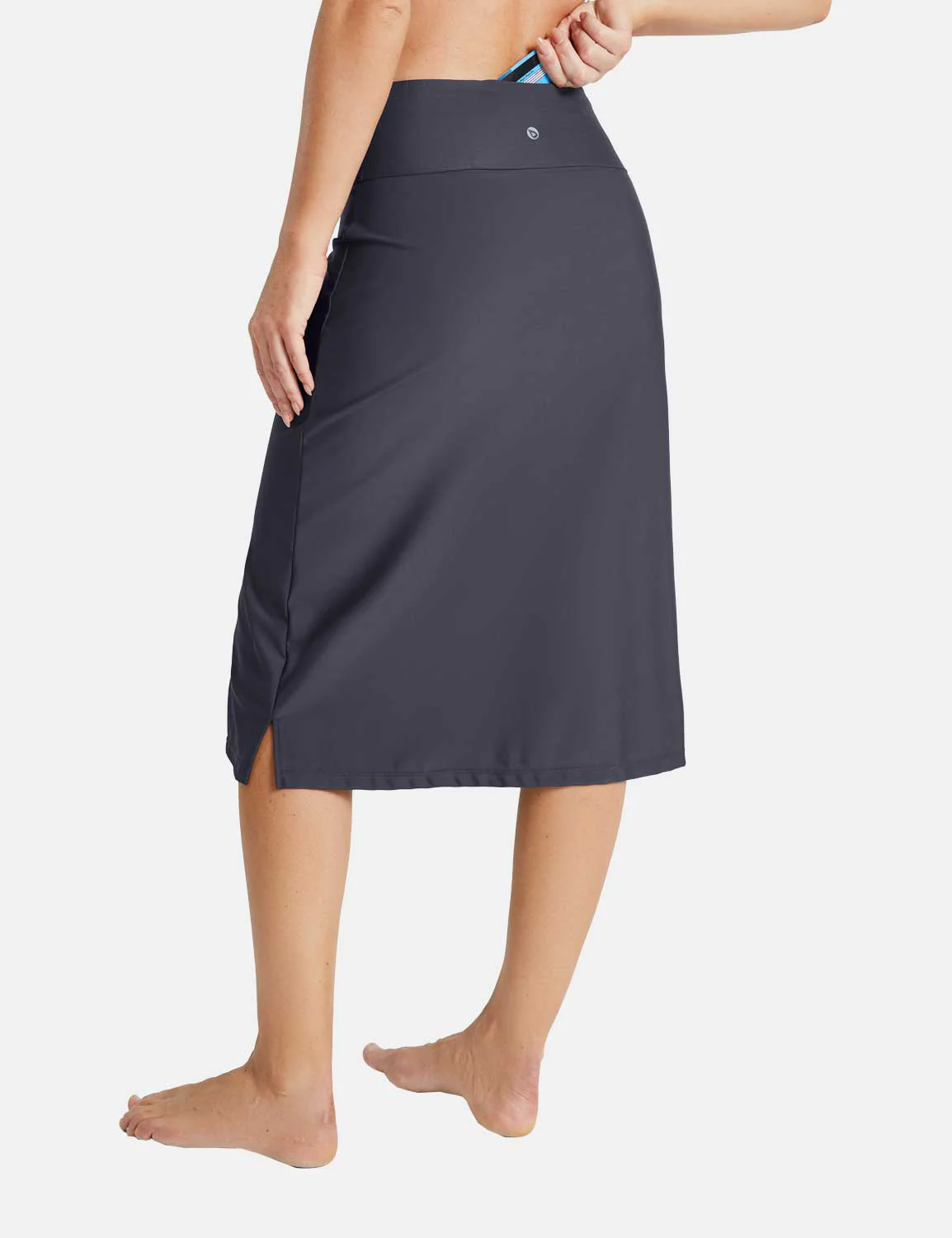 High Waisted Split-Hem Swim Skirt - Image 15