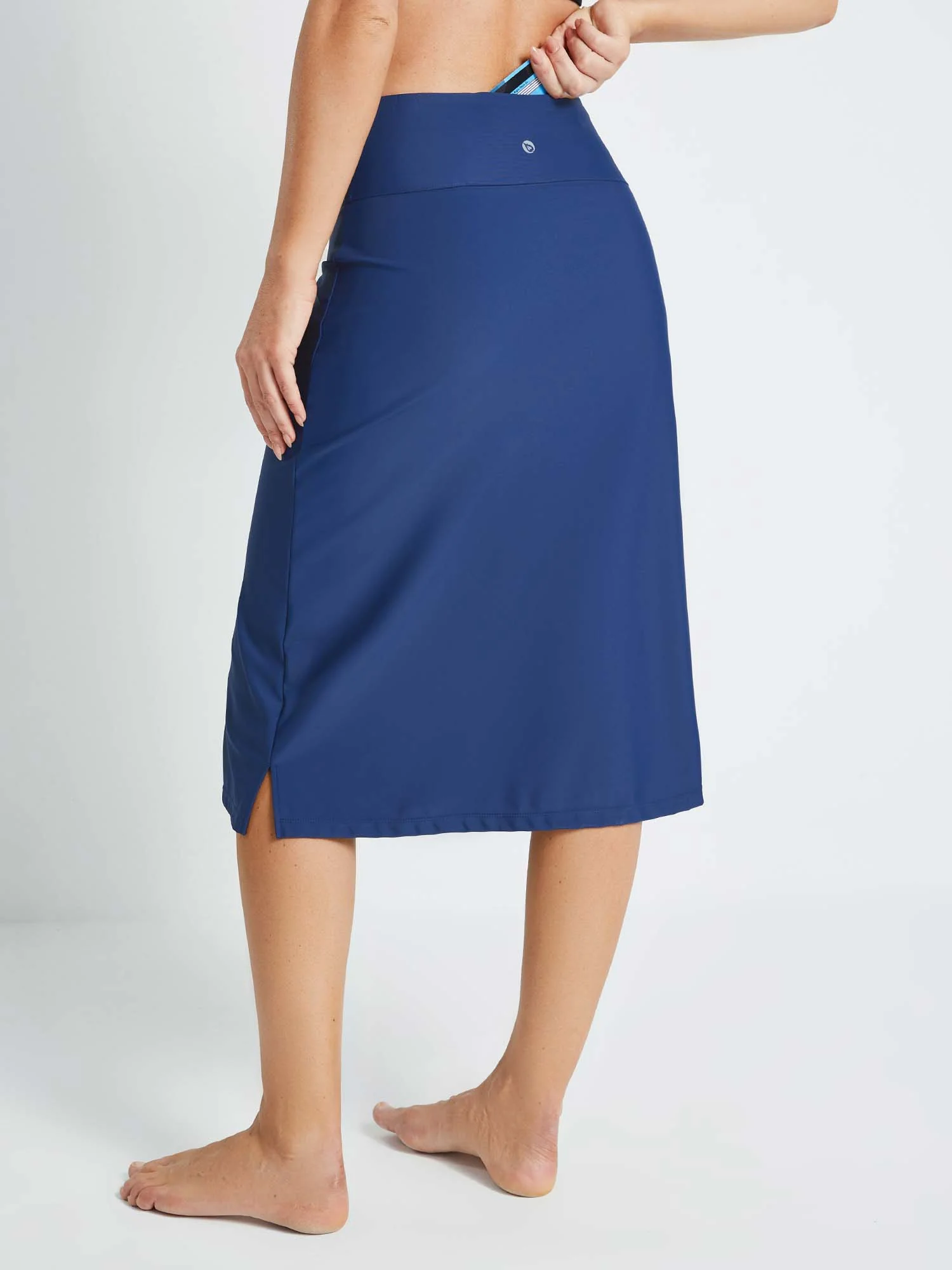 High Waisted Split-Hem Swim Skirt - Image 19