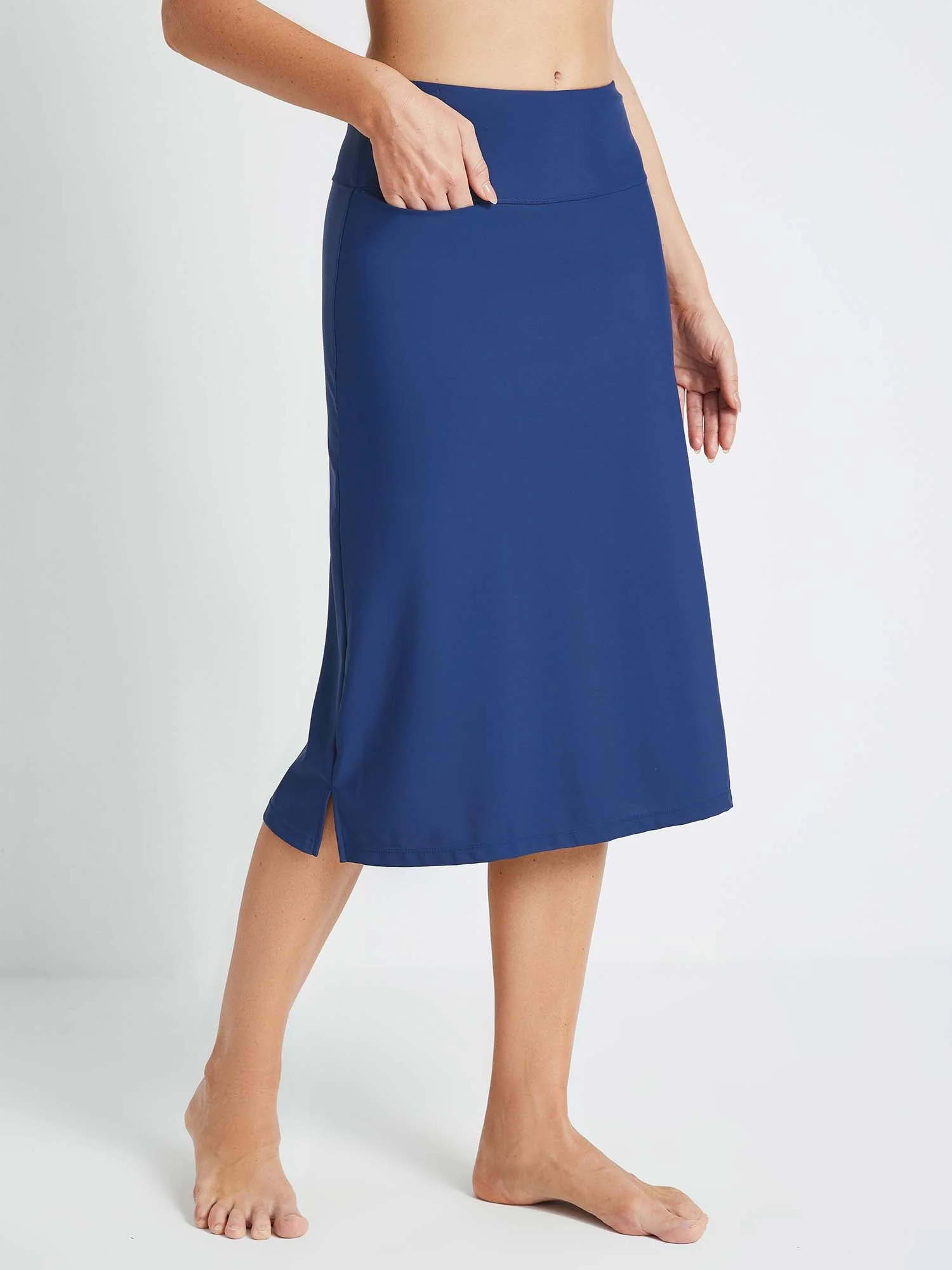 High Waisted Split-Hem Swim Skirt - Image 20