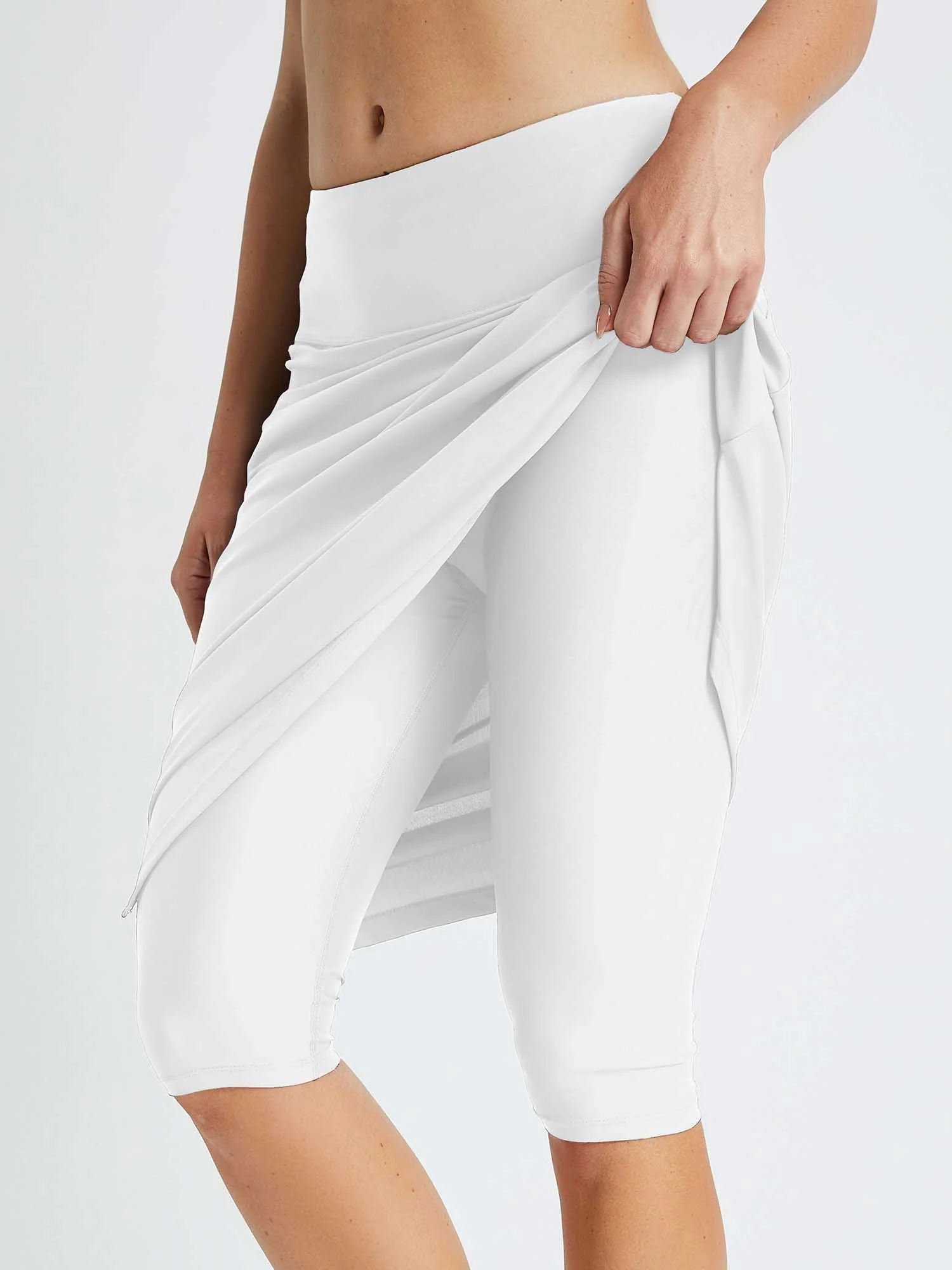 High Waisted Split-Hem Swim Skirt - Image 28