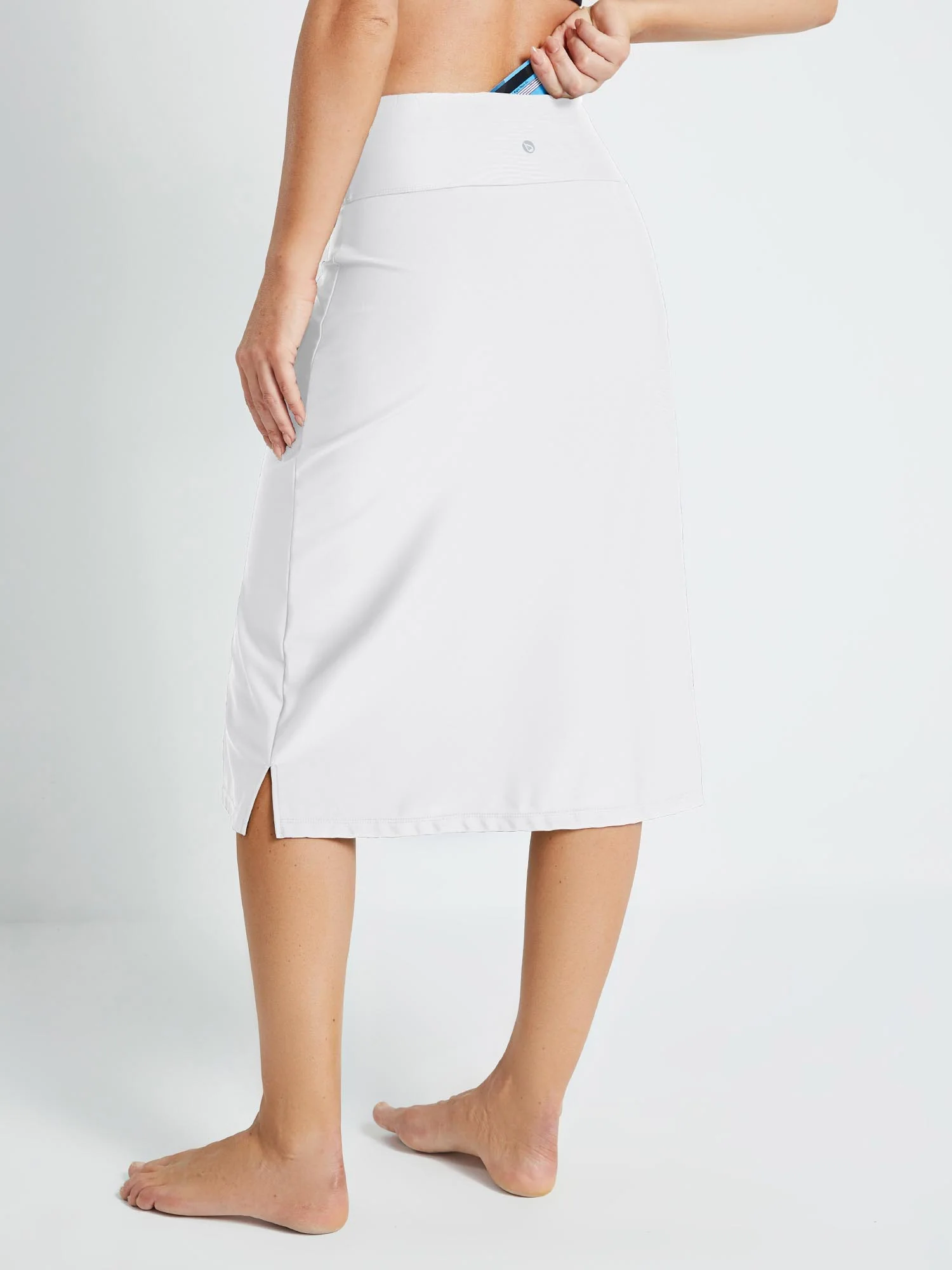 High Waisted Split-Hem Swim Skirt - Image 29