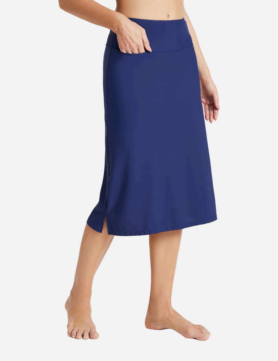 High Waisted Split-Hem Swim Skirt - Image 8