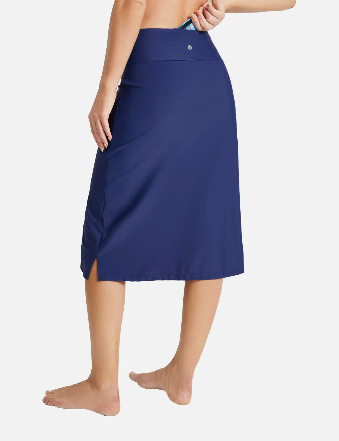 High Waisted Split-Hem Swim Skirt - Image 9