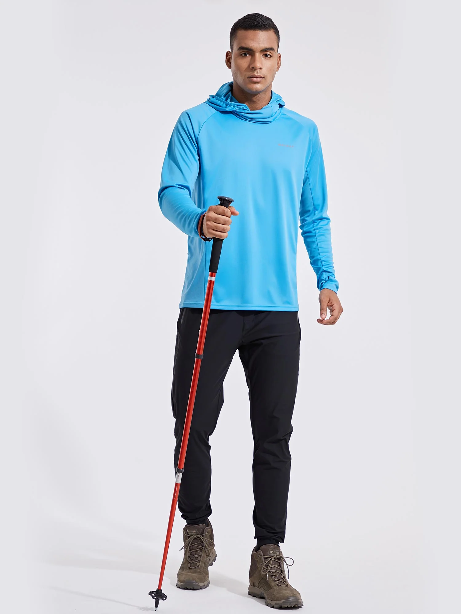 Men's UPF 50+ Sun Protection Hoodie with Built-in Mask - Image 11