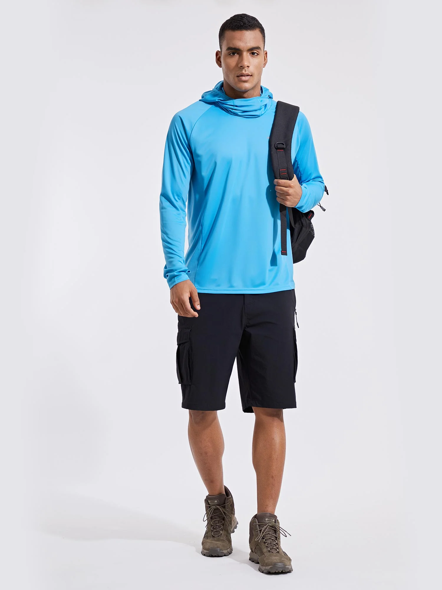 Men's UPF 50+ Sun Protection Hoodie with Built-in Mask - Image 12