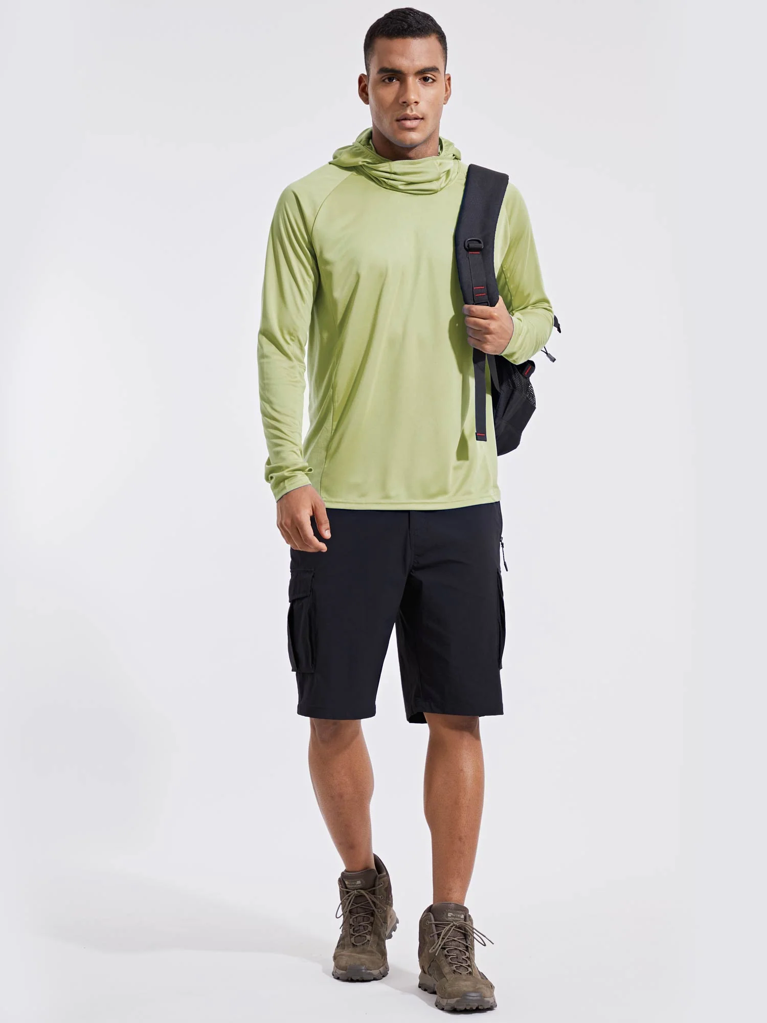 Men's UPF 50+ Sun Protection Hoodie with Built-in Mask - Image 18