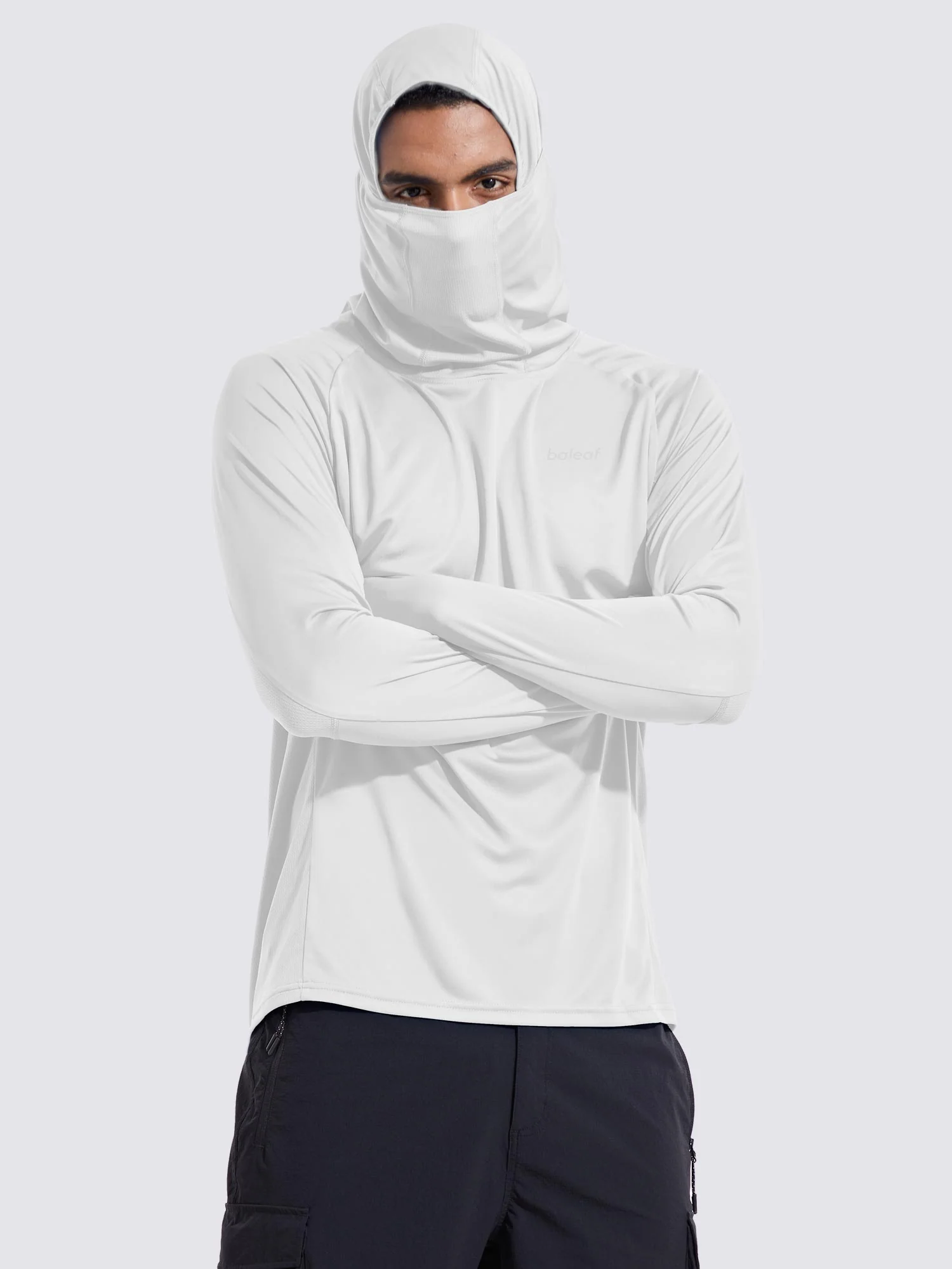 Men's UPF 50+ Sun Protection Hoodie with Built-in Mask - Image 20