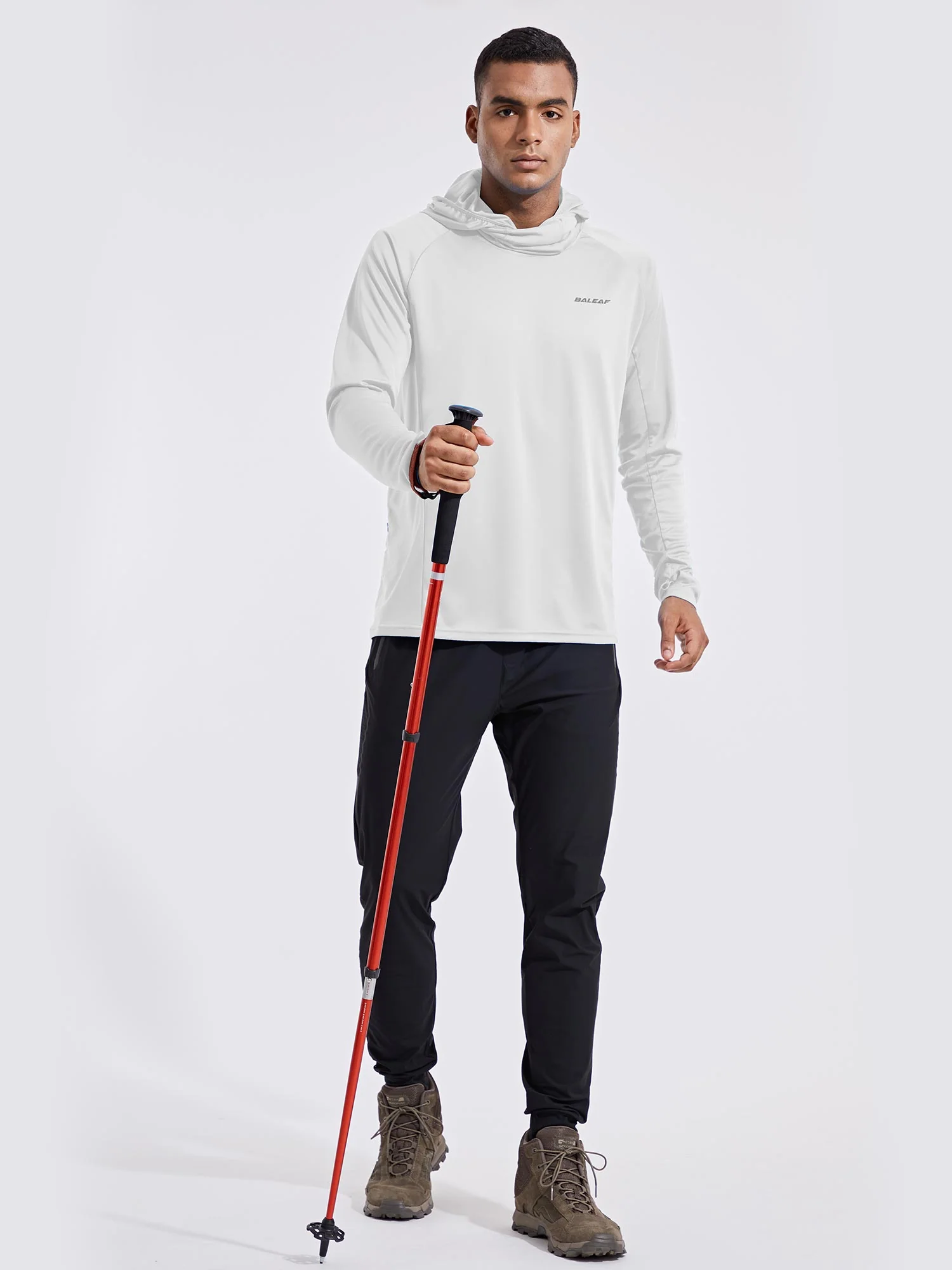 Men's UPF 50+ Sun Protection Hoodie with Built-in Mask - Image 23