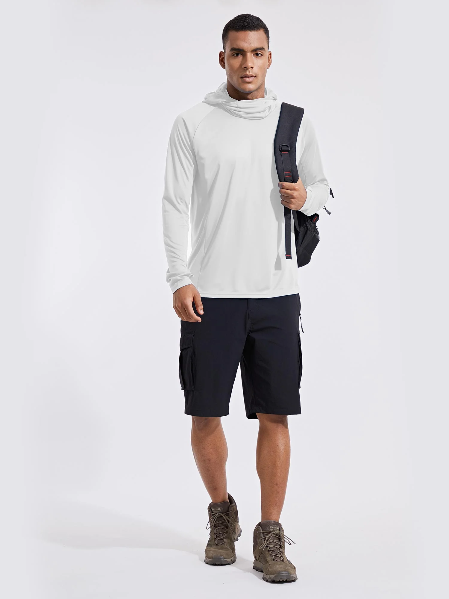 Men's UPF 50+ Sun Protection Hoodie with Built-in Mask - Image 24