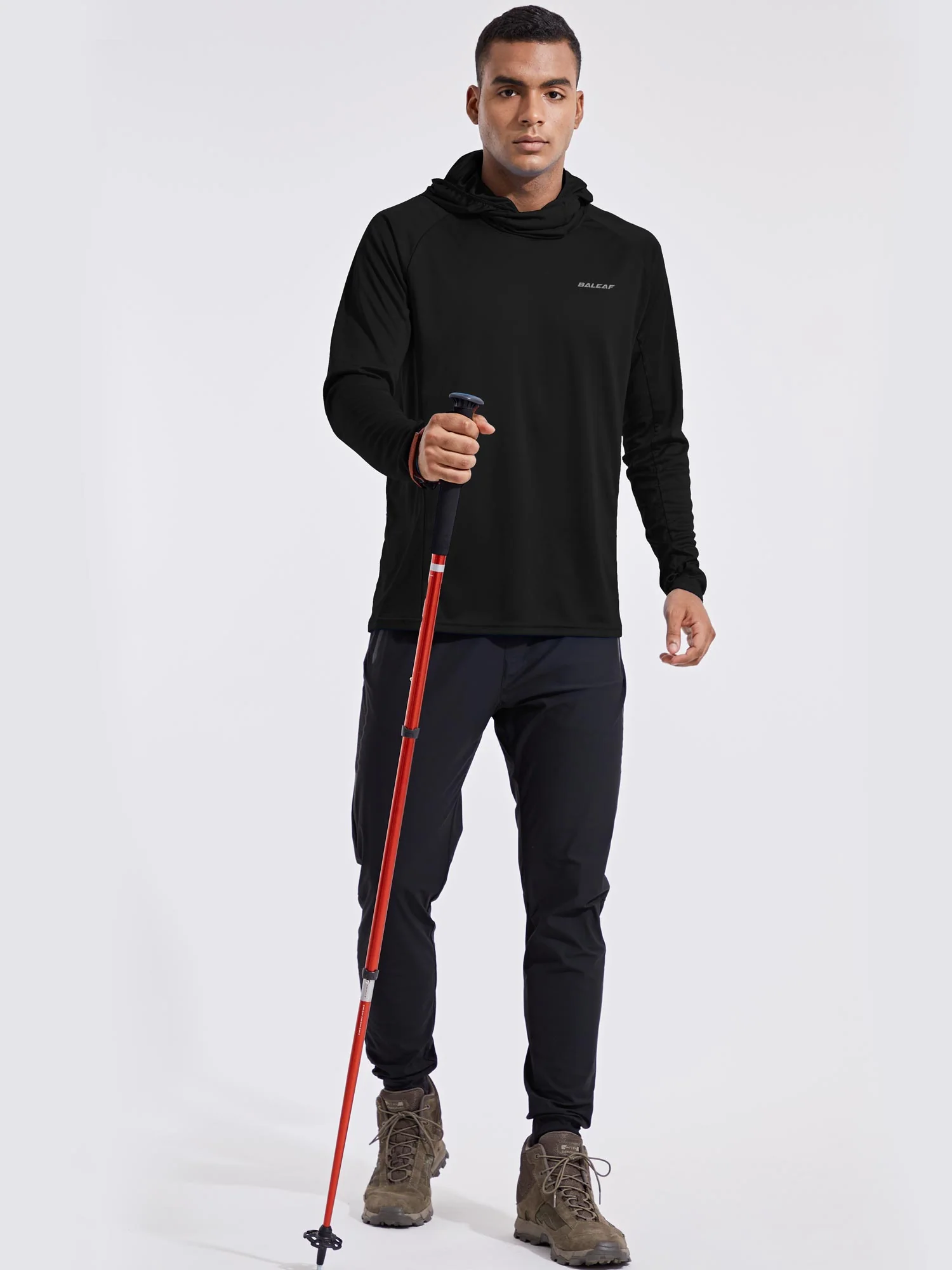 Men's UPF 50+ Sun Protection Hoodie with Built-in Mask - Image 35