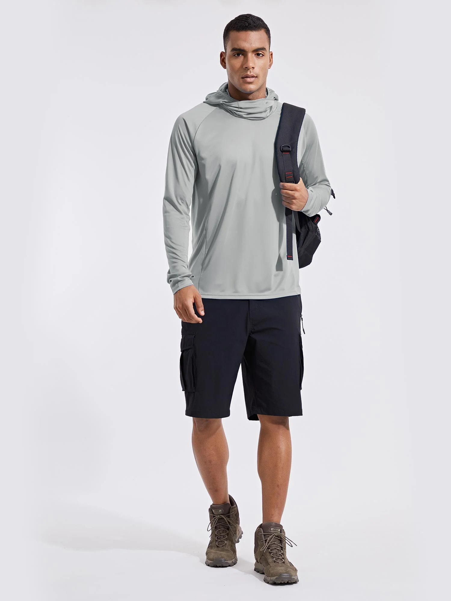 Men's UPF 50+ Sun Protection Hoodie with Built-in Mask - Image 6