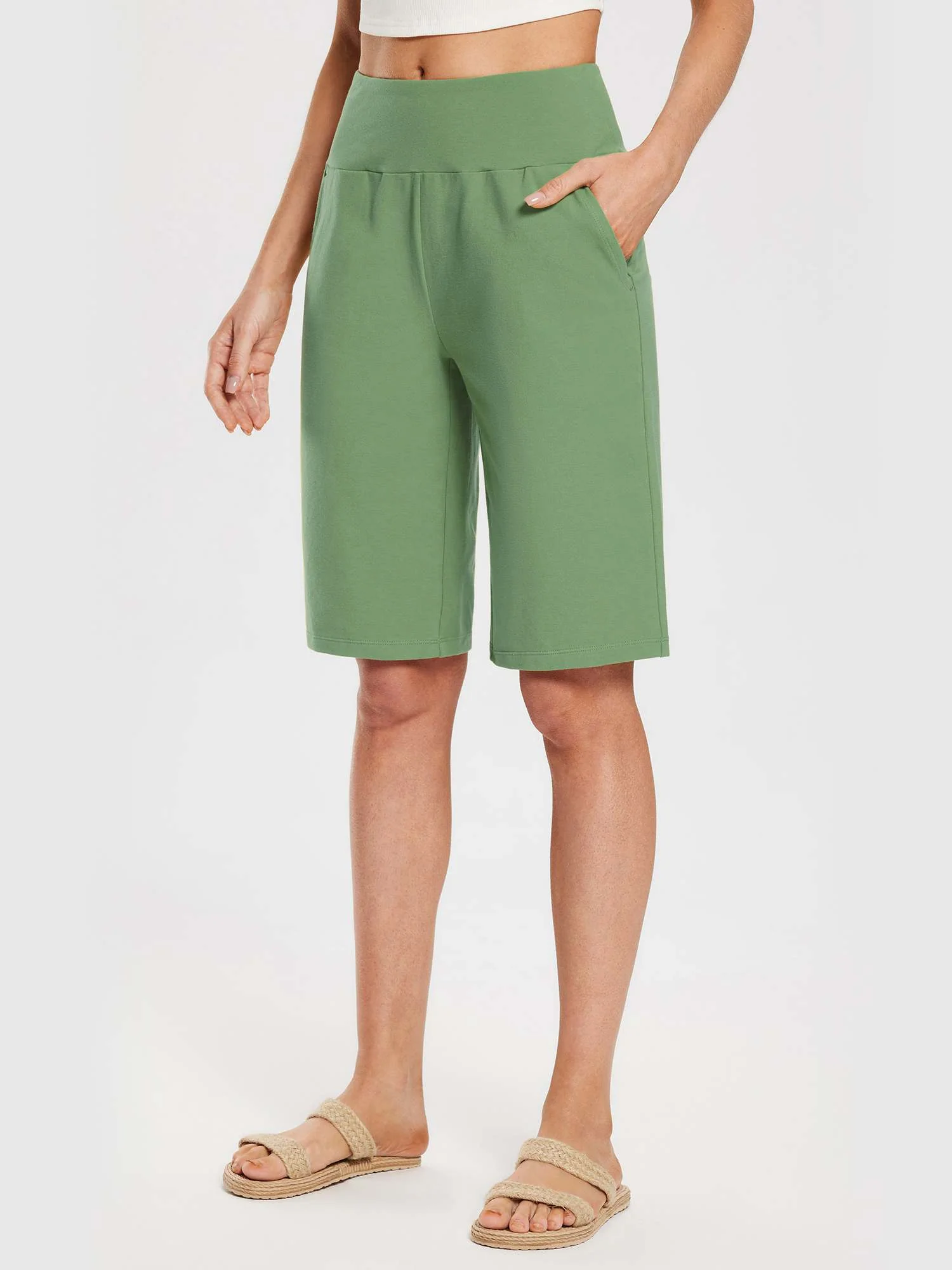 Women's 12" Cotton Bermuda Shorts - Image 35