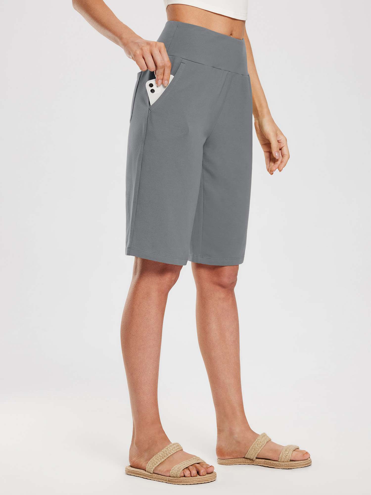 Women's 12" Cotton Bermuda Shorts - Image 6