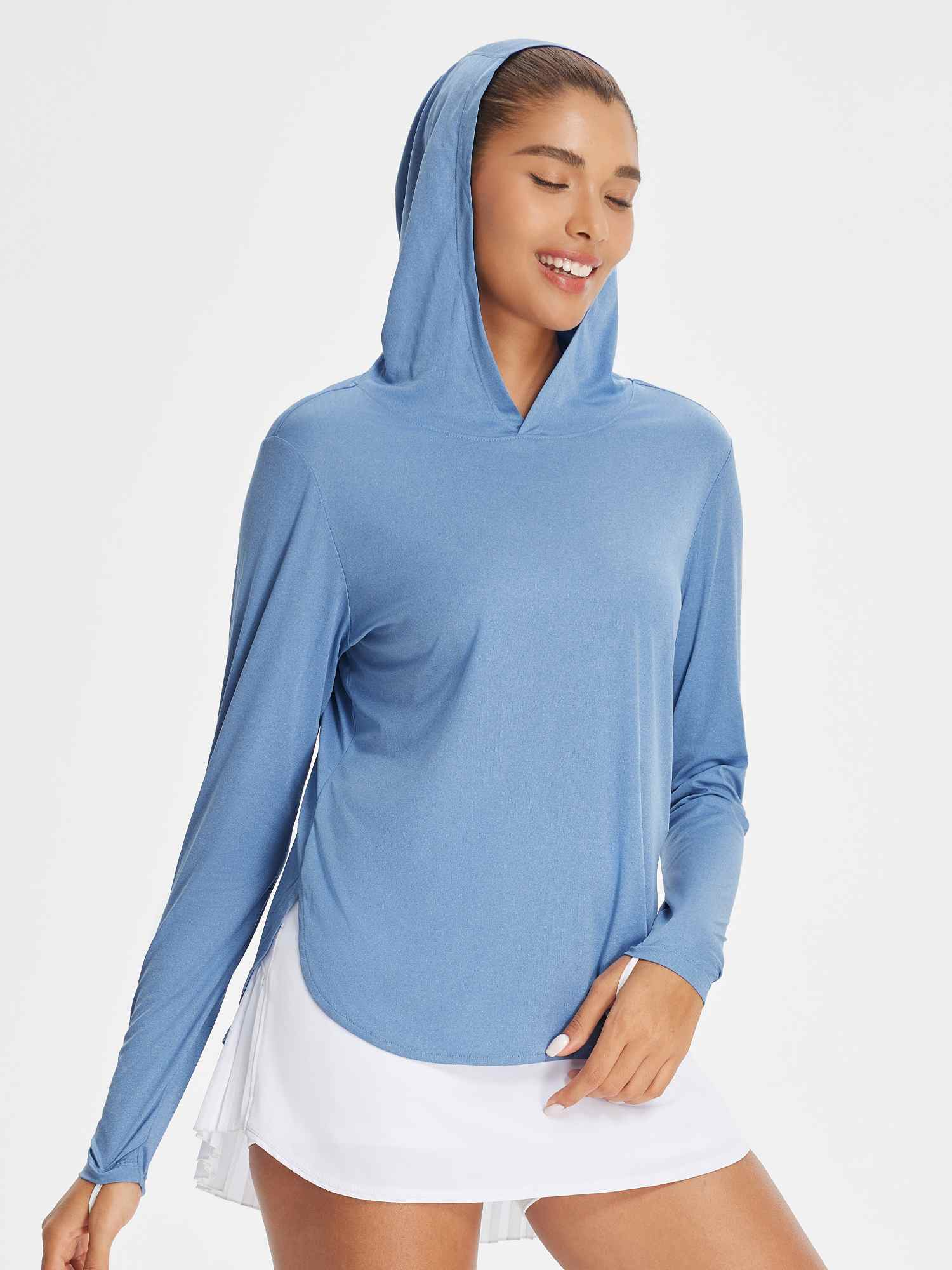 Women's Hooded Long Sleeve Sun Shirt - Image 12