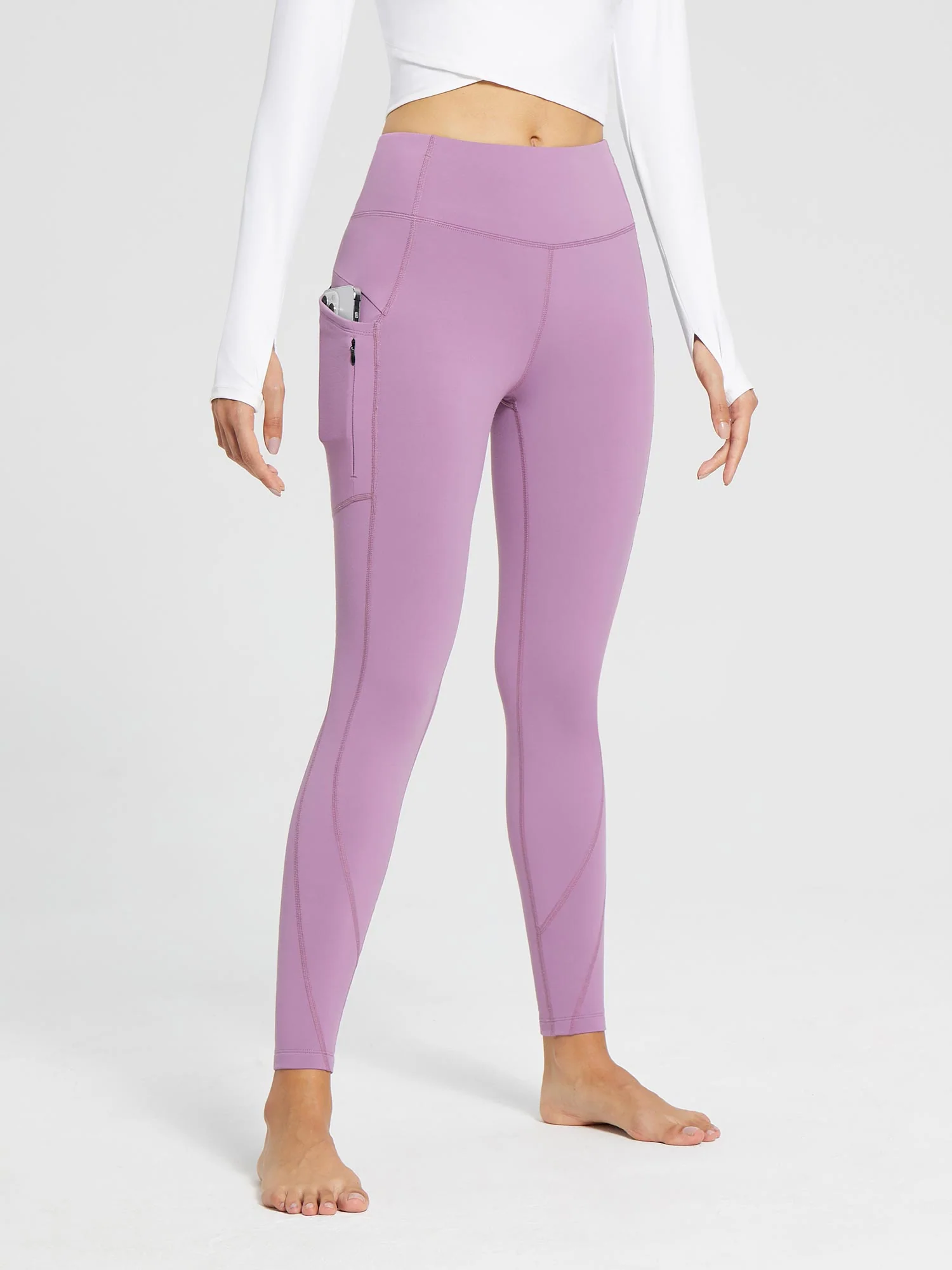 Laureate Fleece-Lined High Rise Pocket Leggings - Image 27