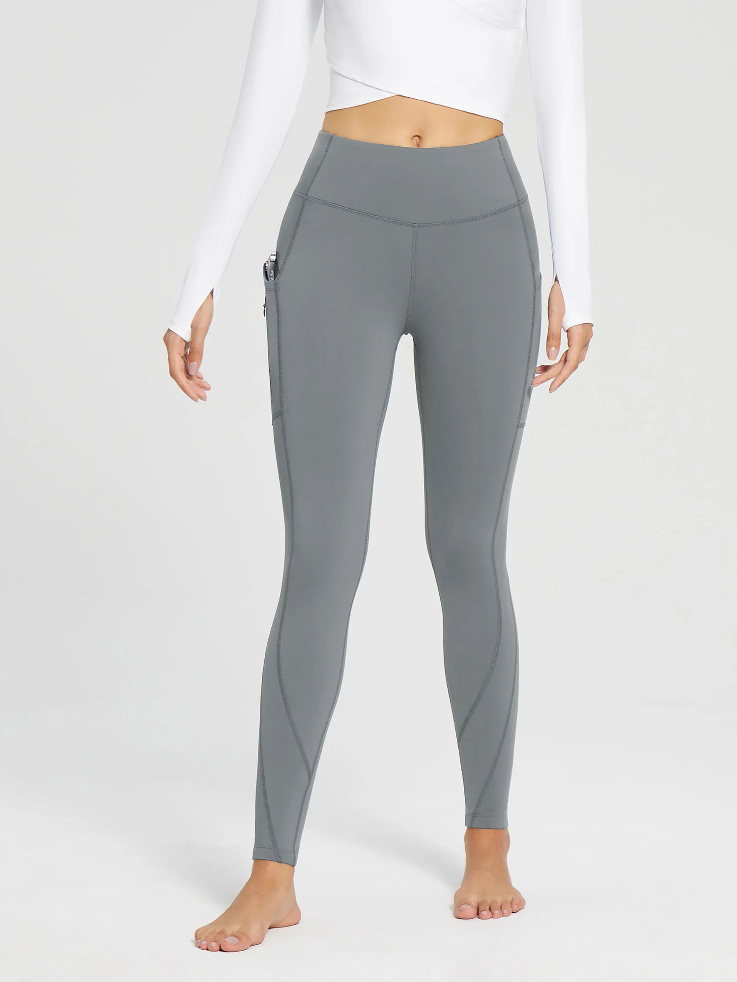 Laureate Fleece-Lined High Rise Pocket Leggings - Image 8