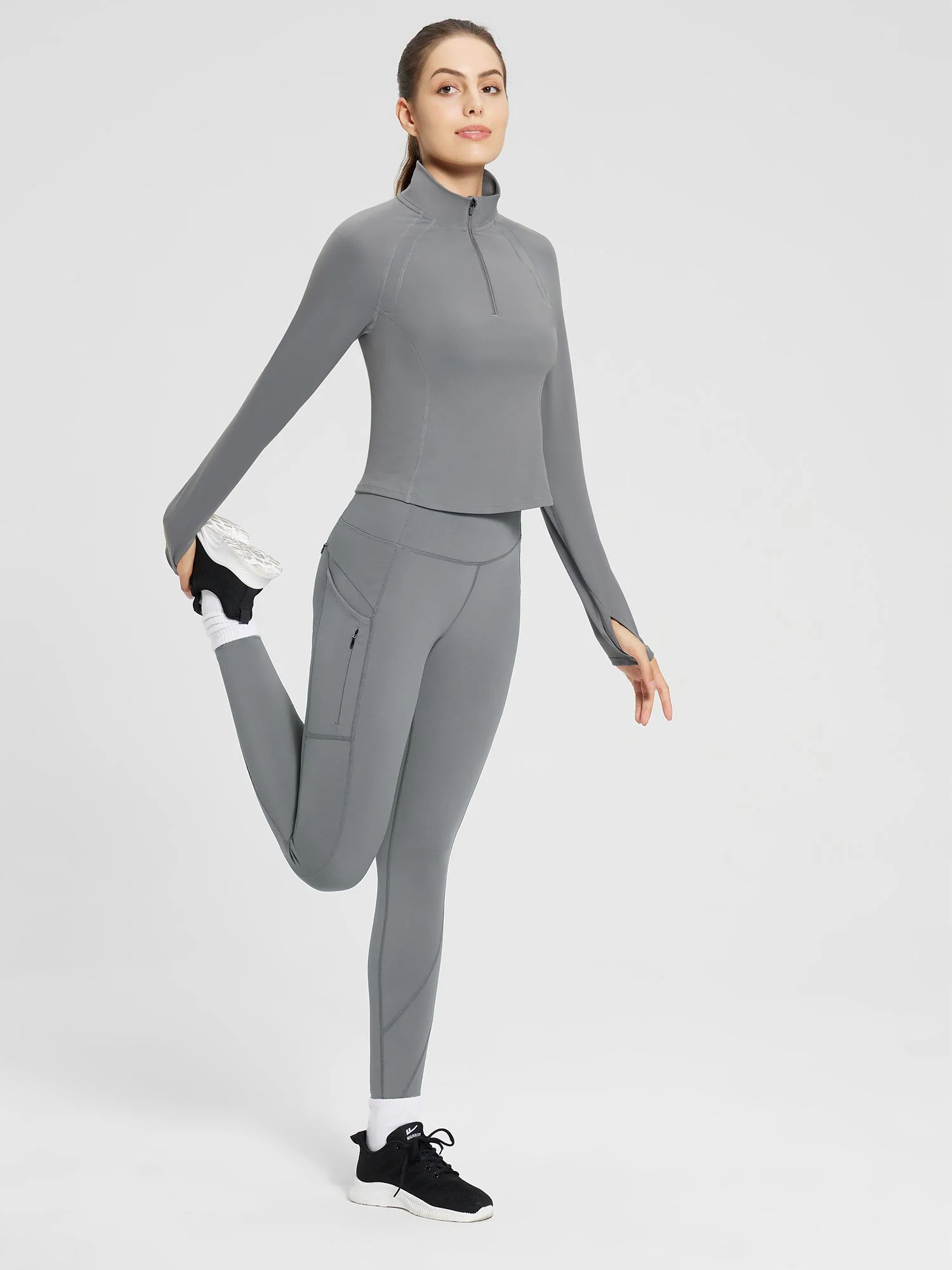 Laureate Fleece-Lined High Rise Pocket Leggings - Image 9