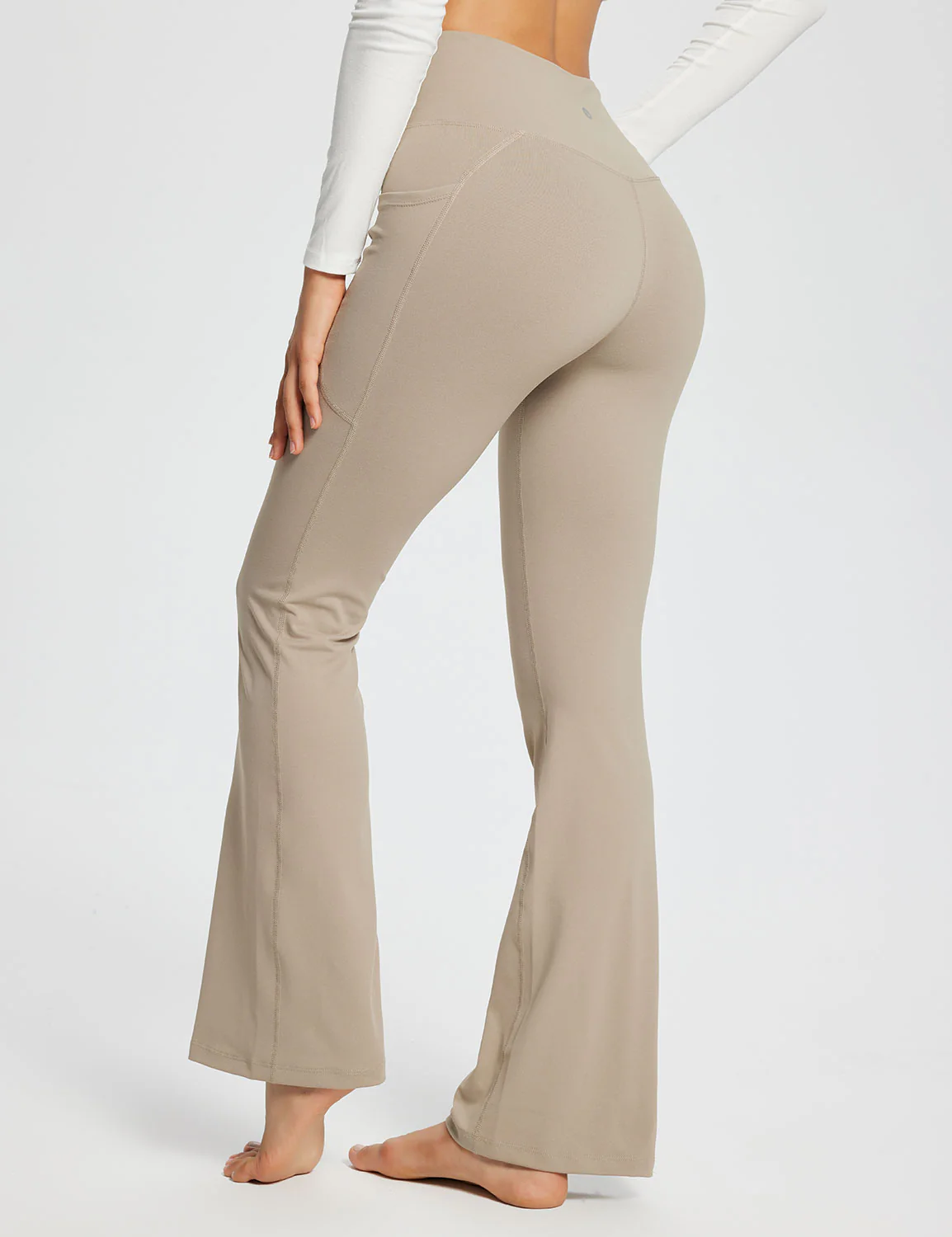 Laureate Women's 29" Crossover High-Waisted Flare Yoga Pants - Image 4