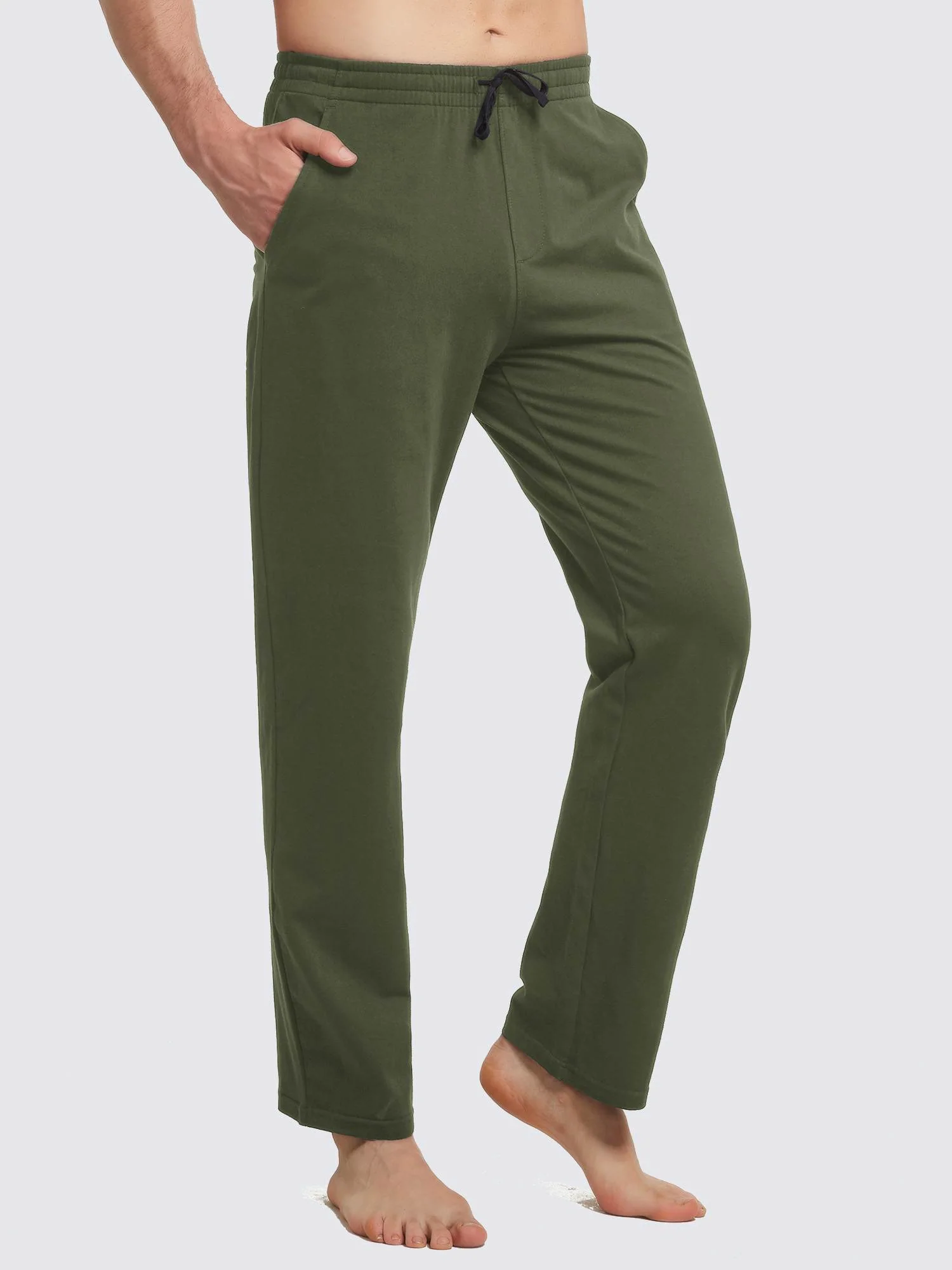 Men's Cotton Straight-Leg Lounge Drawstring Pants - Image 7