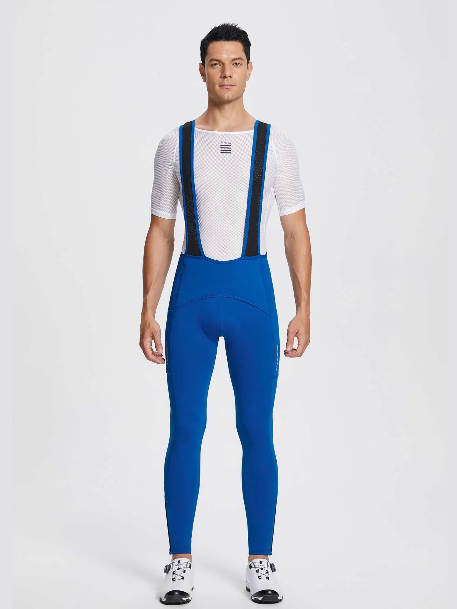 Men's Fleece Bib Cycling Tights - Image 4