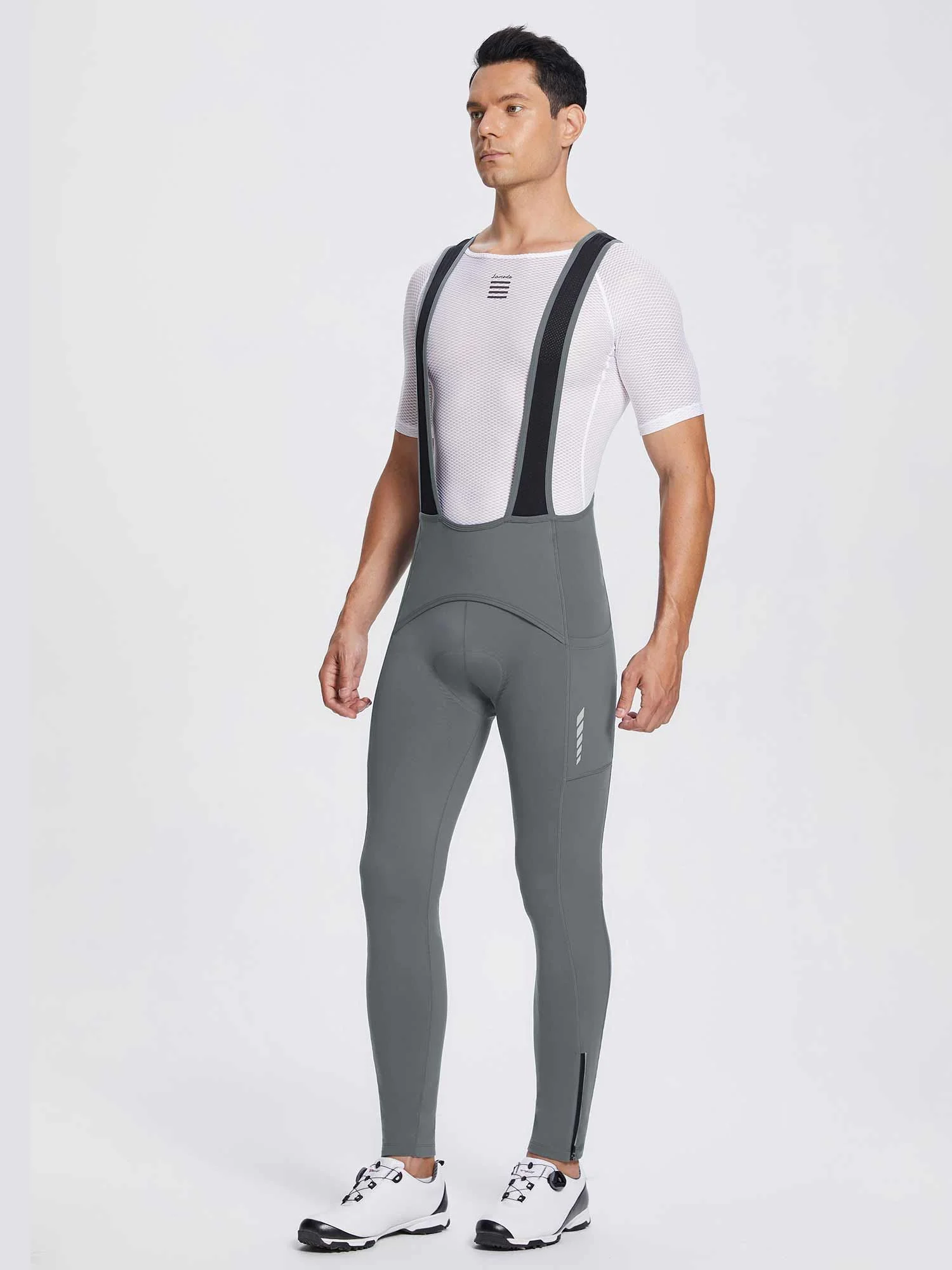 Men's Fleece Bib Cycling Tights - Image 7
